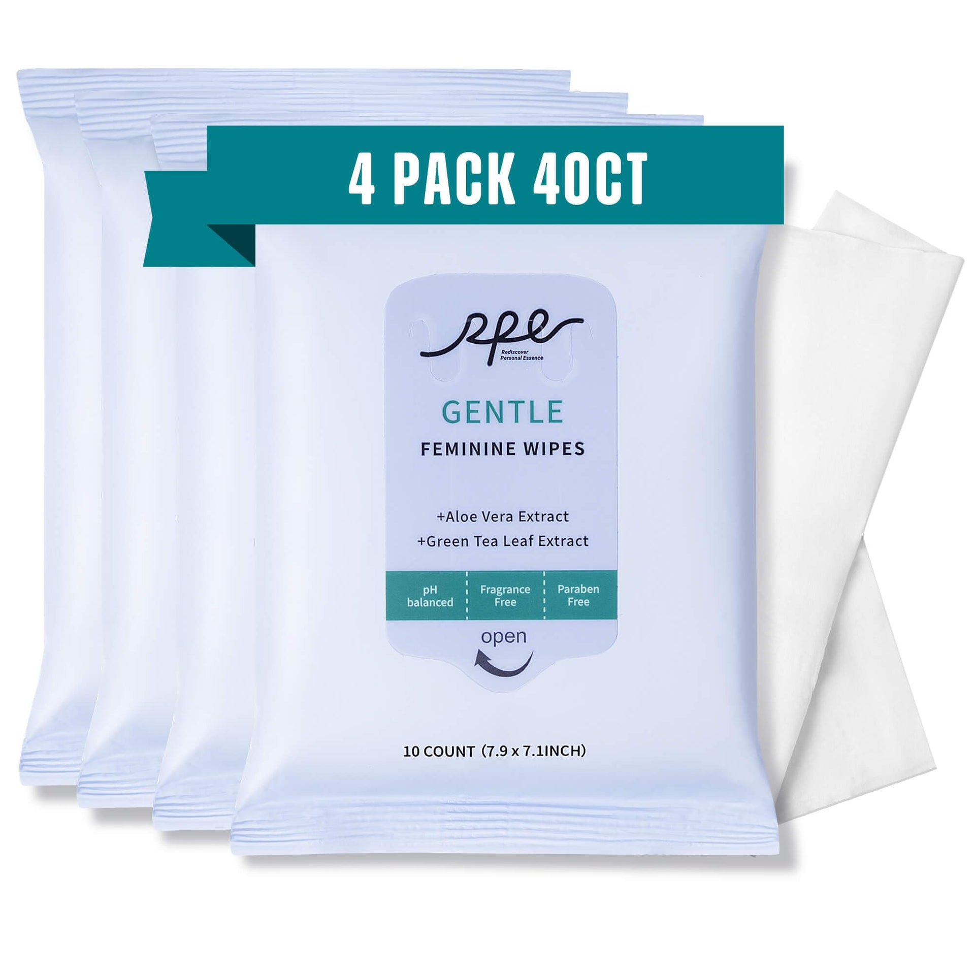 Large Feminine Wipes for Women (40 Count)