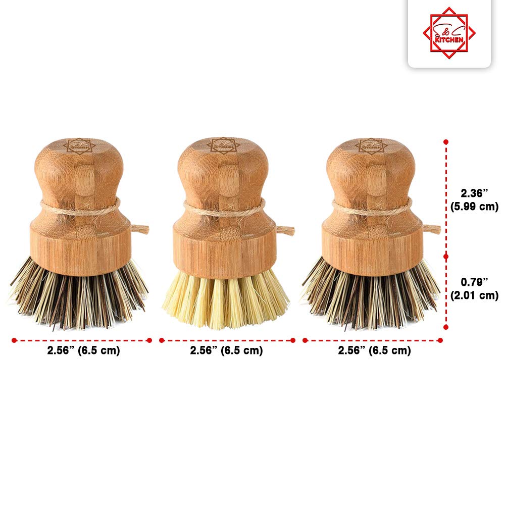 Bamboo Scrub Brush (3 Count)