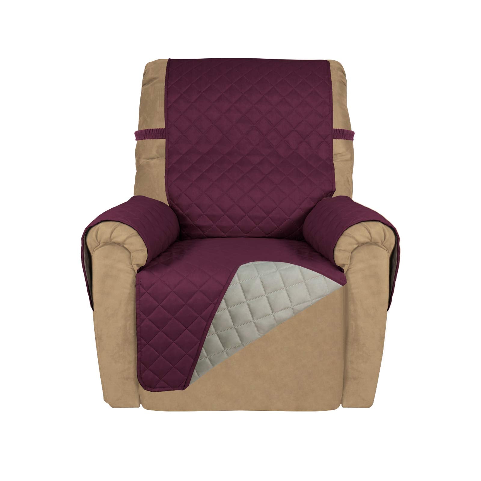 Reversible Quilted Recliner Sofa Cover