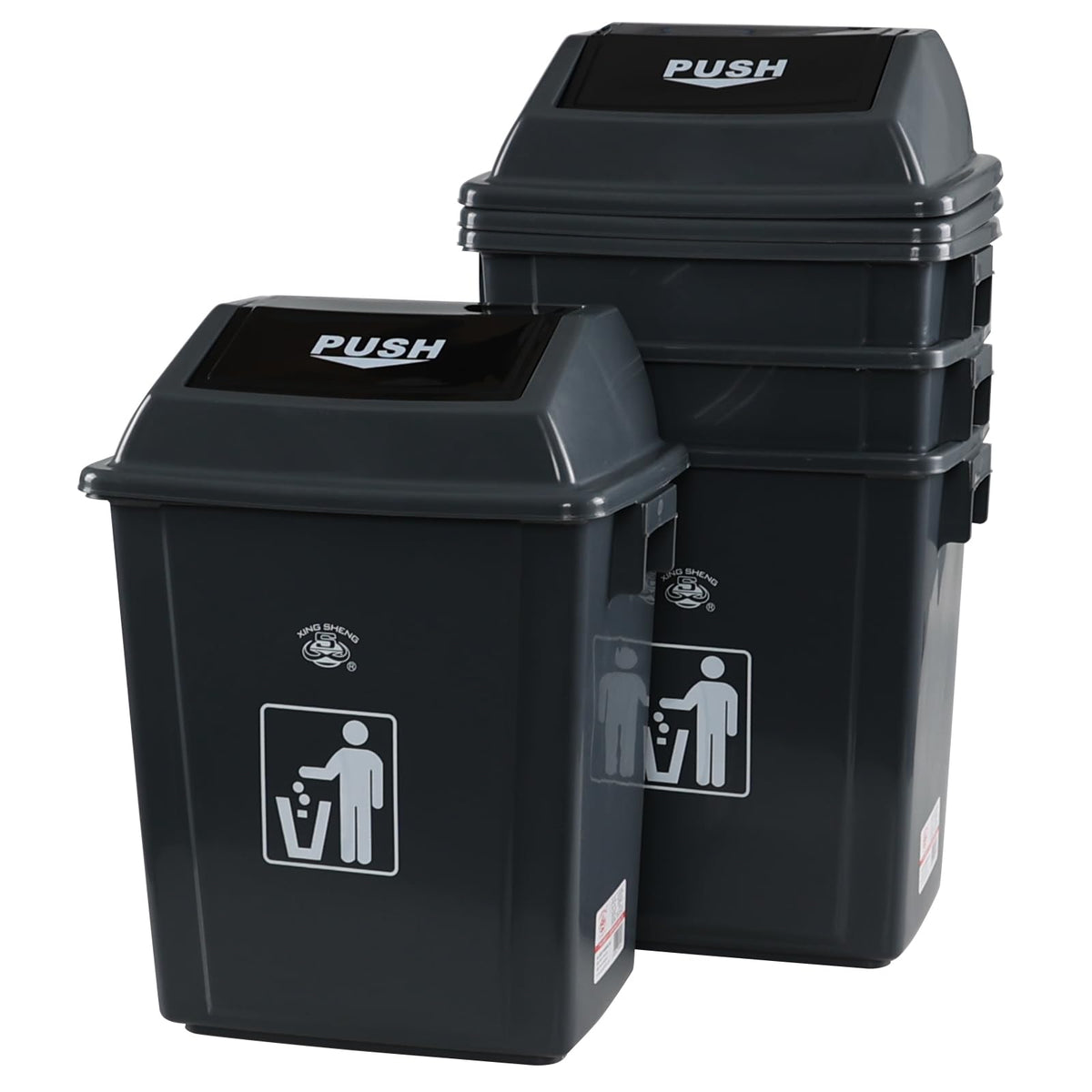 4 Packs 5 Gallons Swing Lid Garbage Can (4 Count)