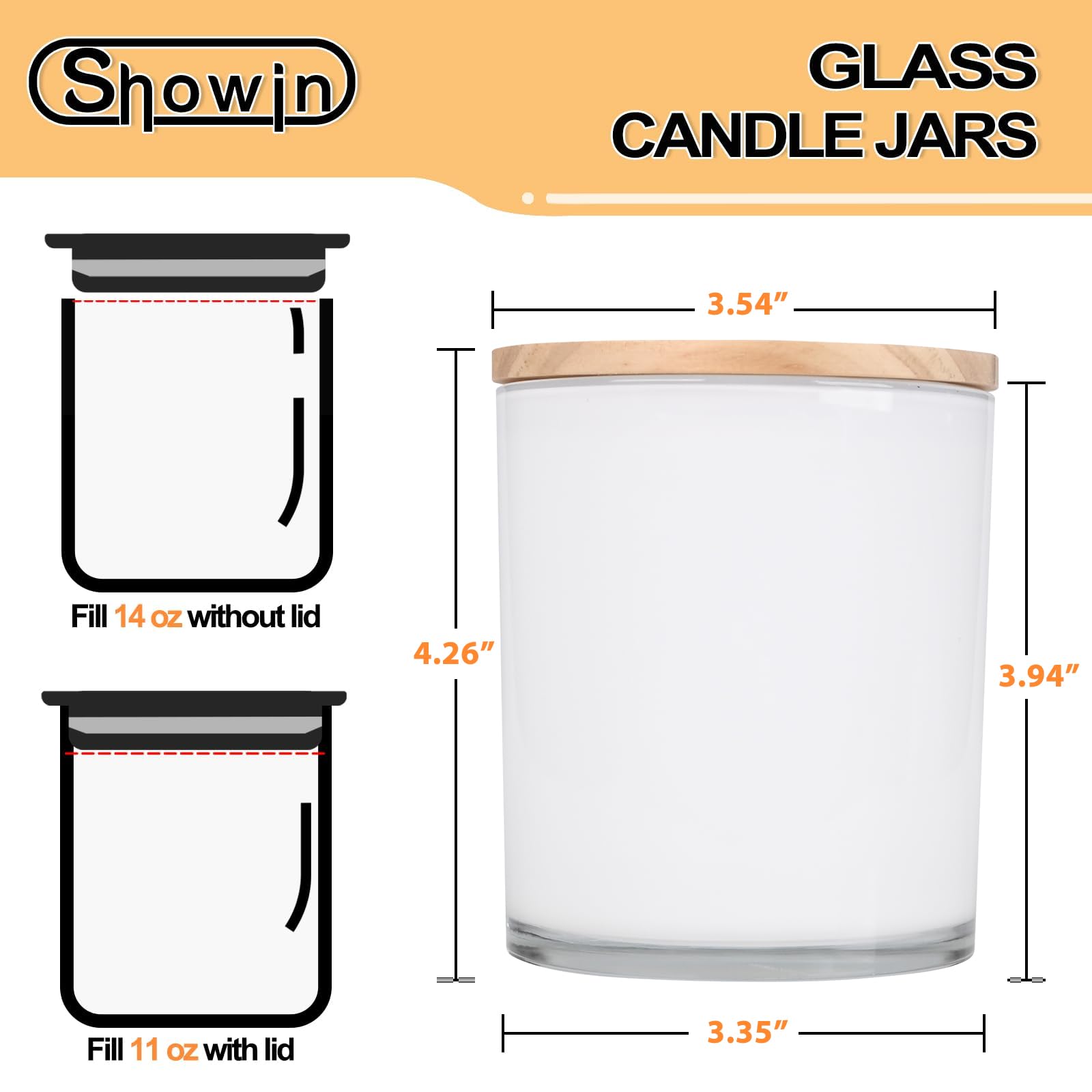 Thick Candle Jars for Making Candles 12 Pcs (12 Count)
