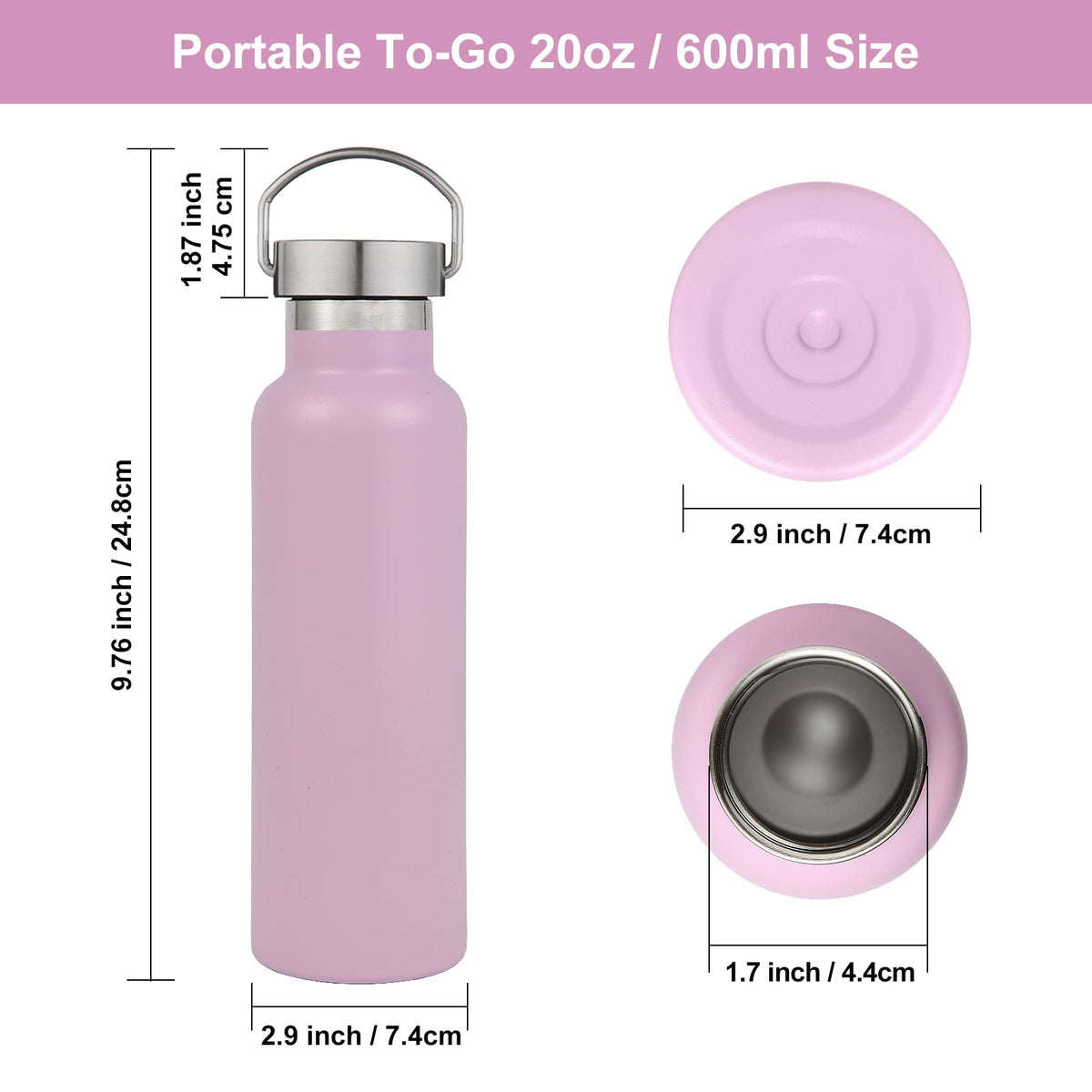 20 oz Insulated Water Bottles (8 Count)