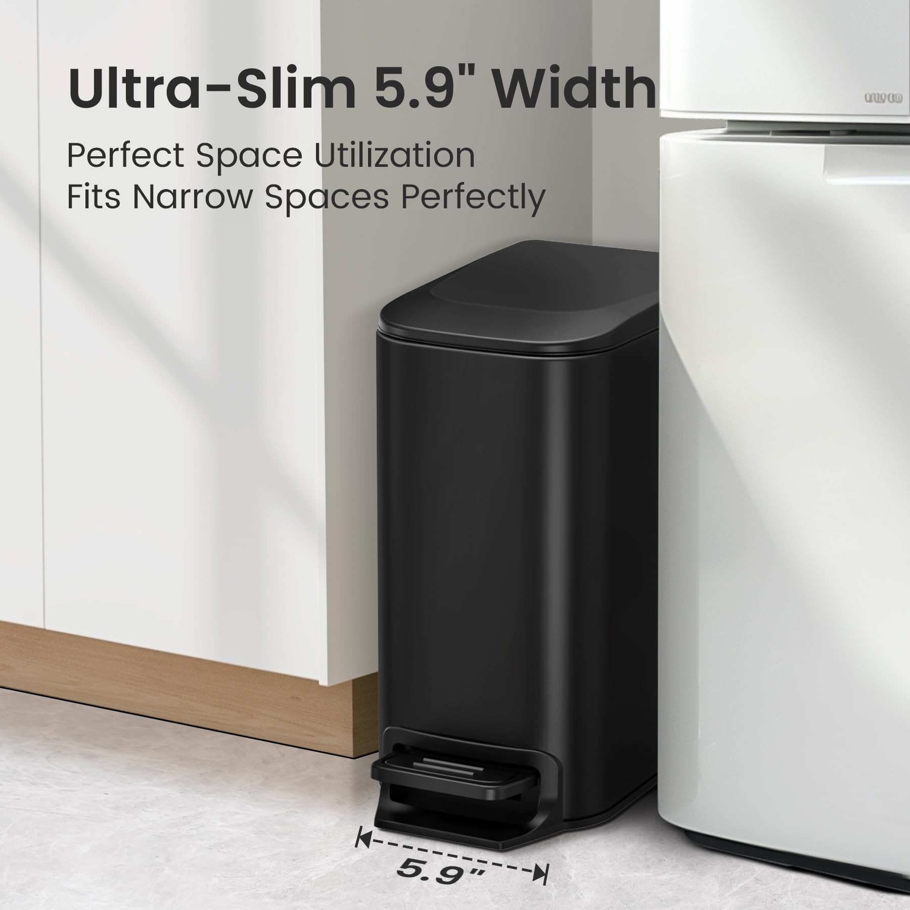 Small Bathroom Trash Can with Lid
