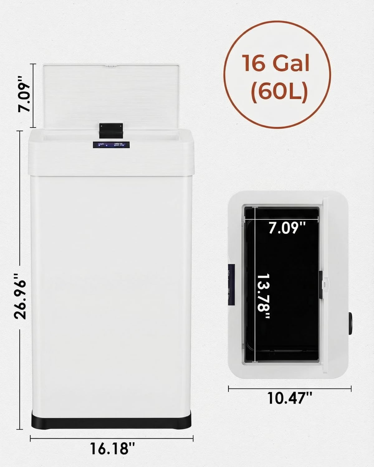 16 Gallon Motion Sensor Trash Can