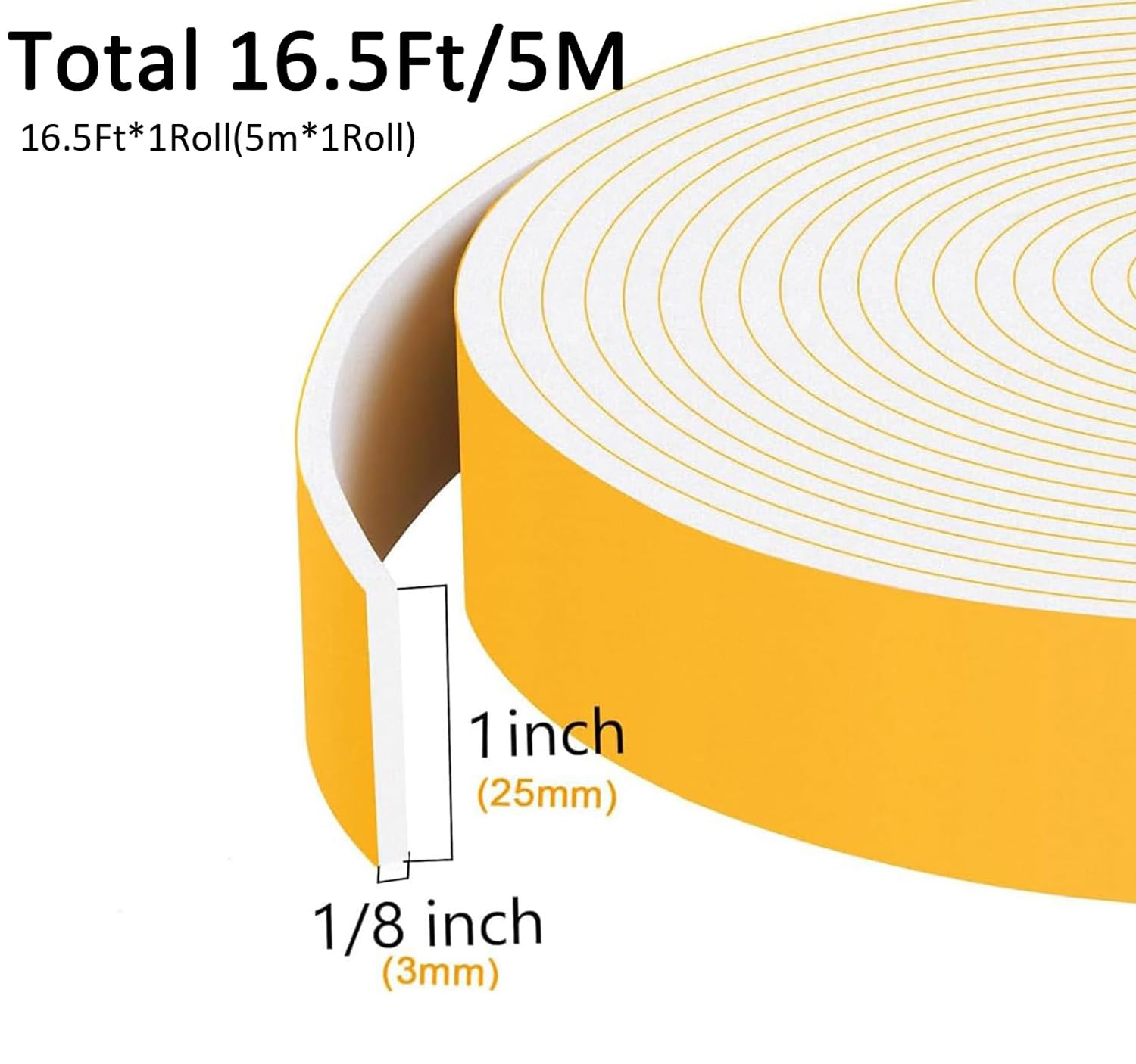 Adhesive Foam Seal for Windows & Doors (16.5 Foot)