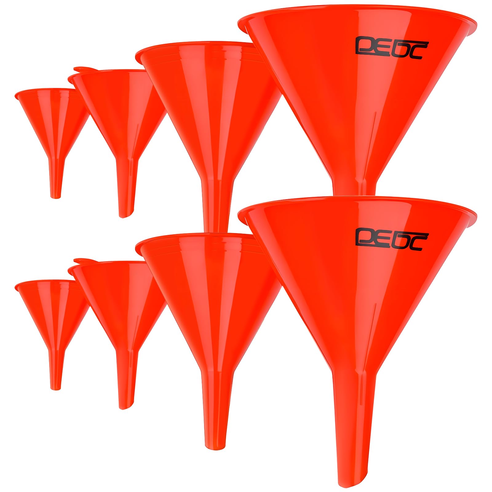 8Pcs Funnels for Automotive Use Plastic Oil Gas Funnels Set Multi