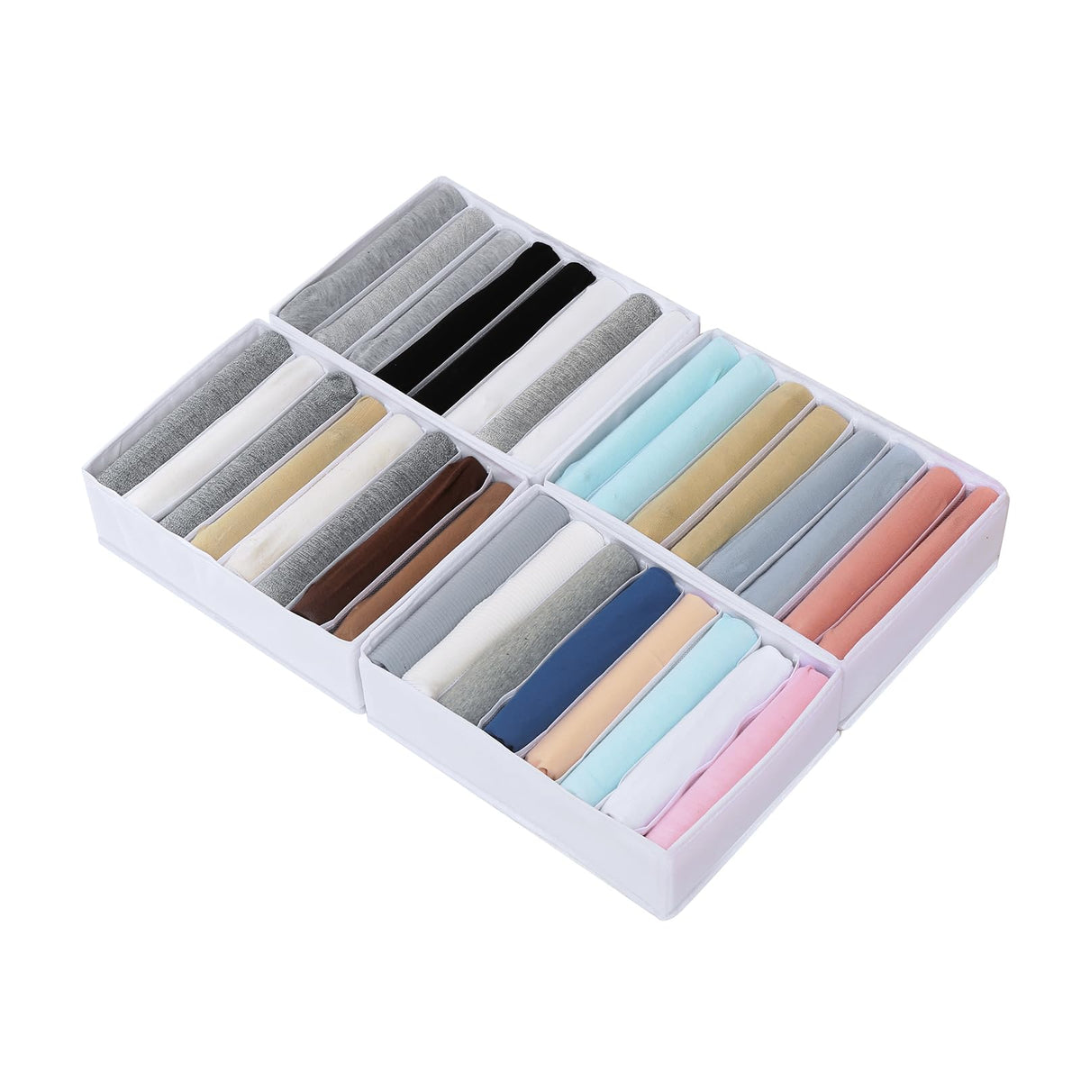 4 Pack Drawer Organizers for Clothing (4 Count)