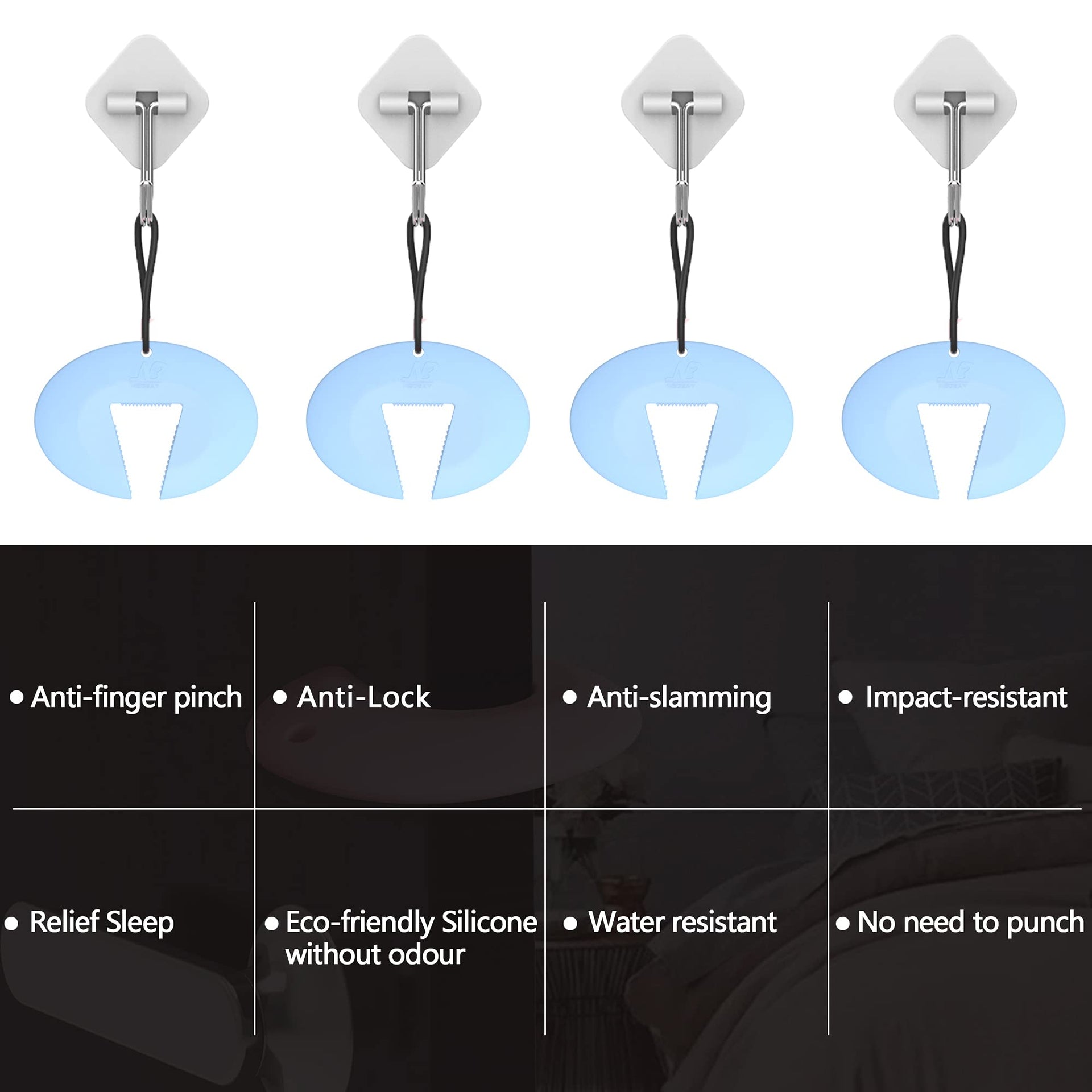 Door Pinch Guard and Door Slam Stopper (2 Count)