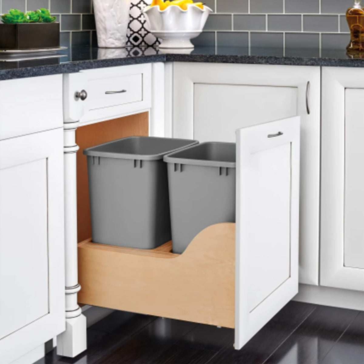 Double Pullout Trash Can