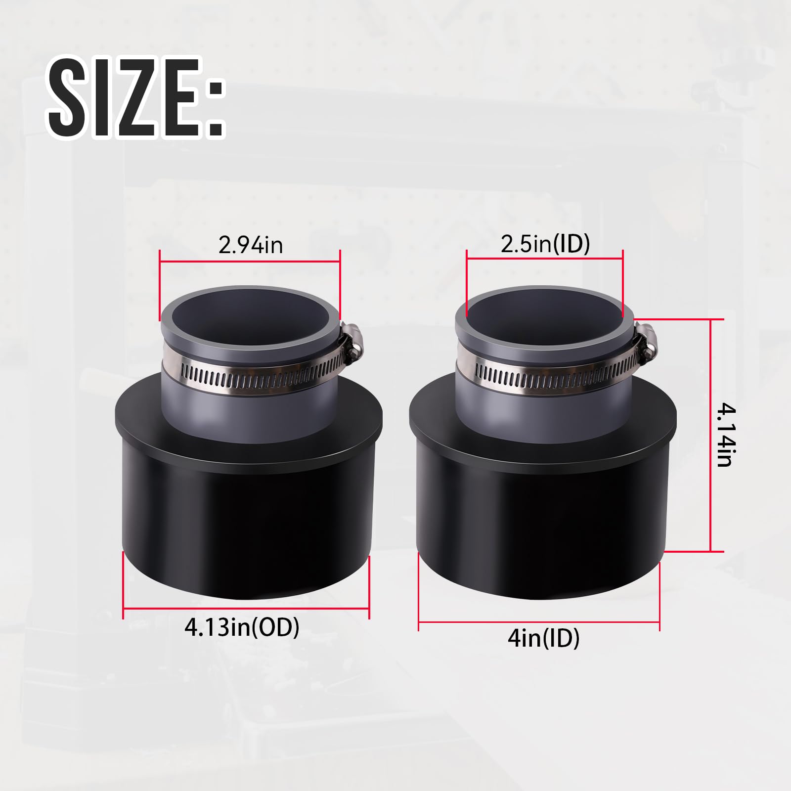 4" to 2.5'' Dust Collection Ports Port