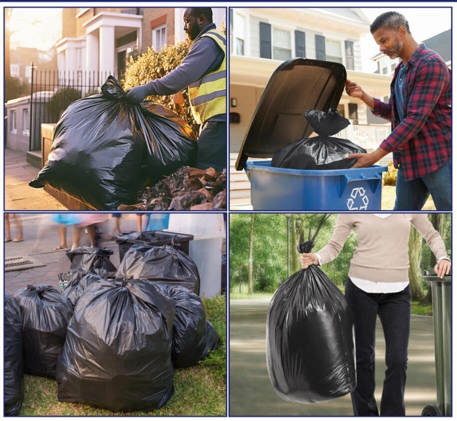 55 60 Gallon Black Trash Bags (180 Count)
