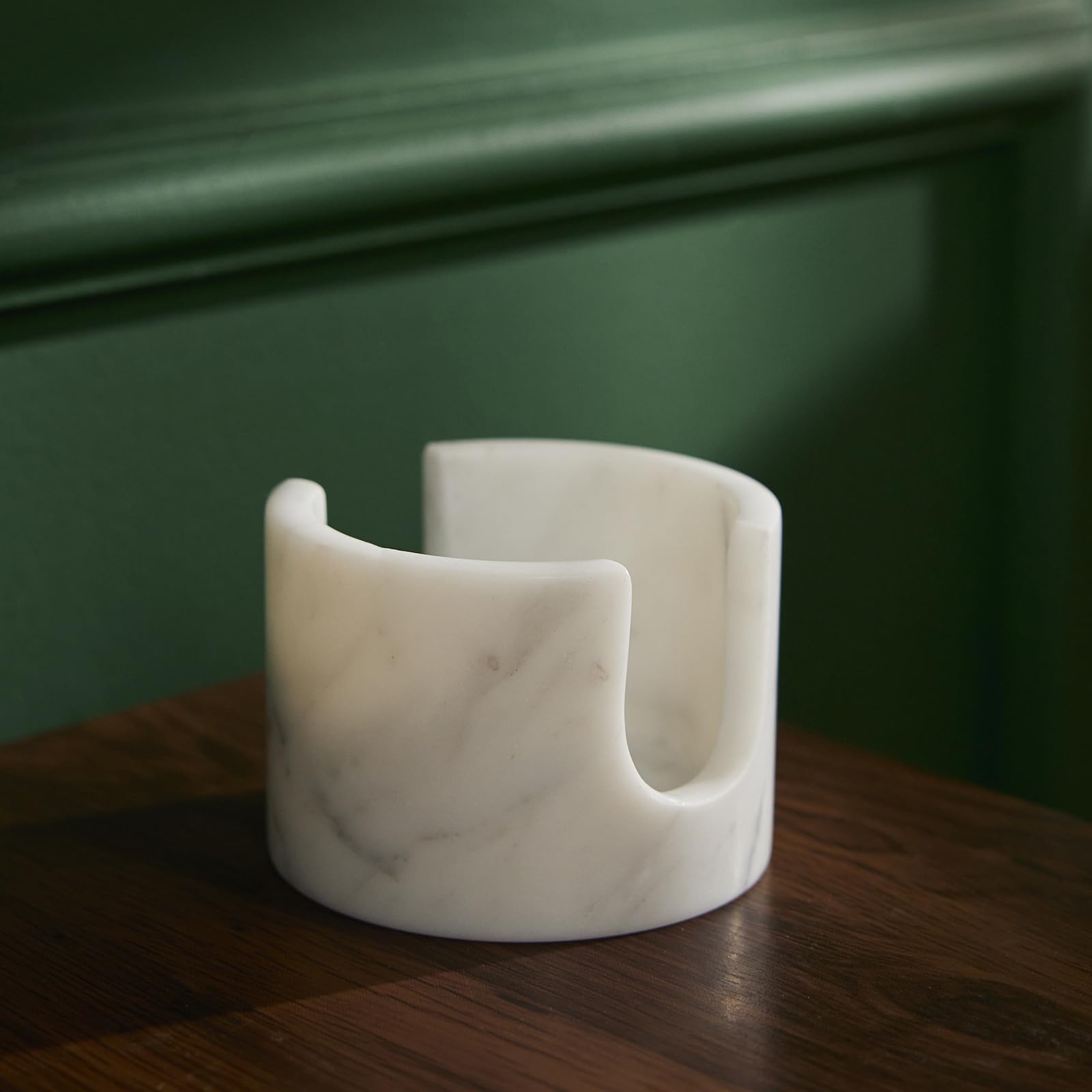 Natural Carrara White Marble Sponge Holder for Kitchen Sink Counter