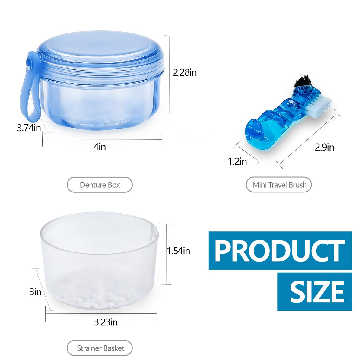 No Leak Partial Denture Case Retainer Bath Box Cup