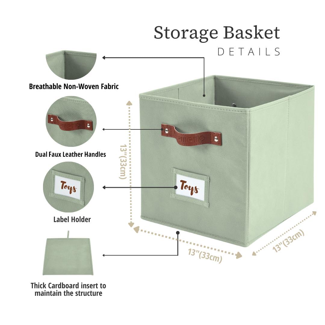 Storage Bins Cube Storage Bin with Labels (6 Count)