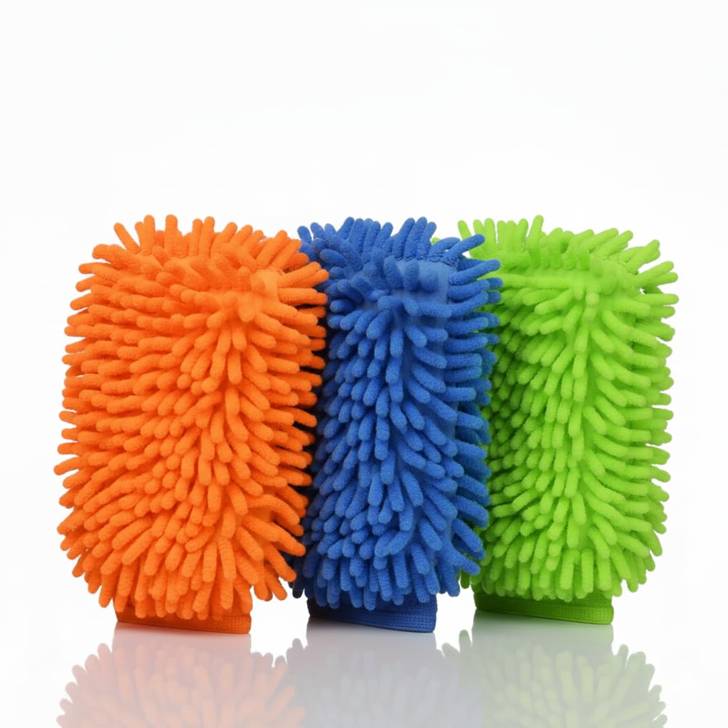 Raeyuan 3 Pack Car Wash Mitt (3 Count)