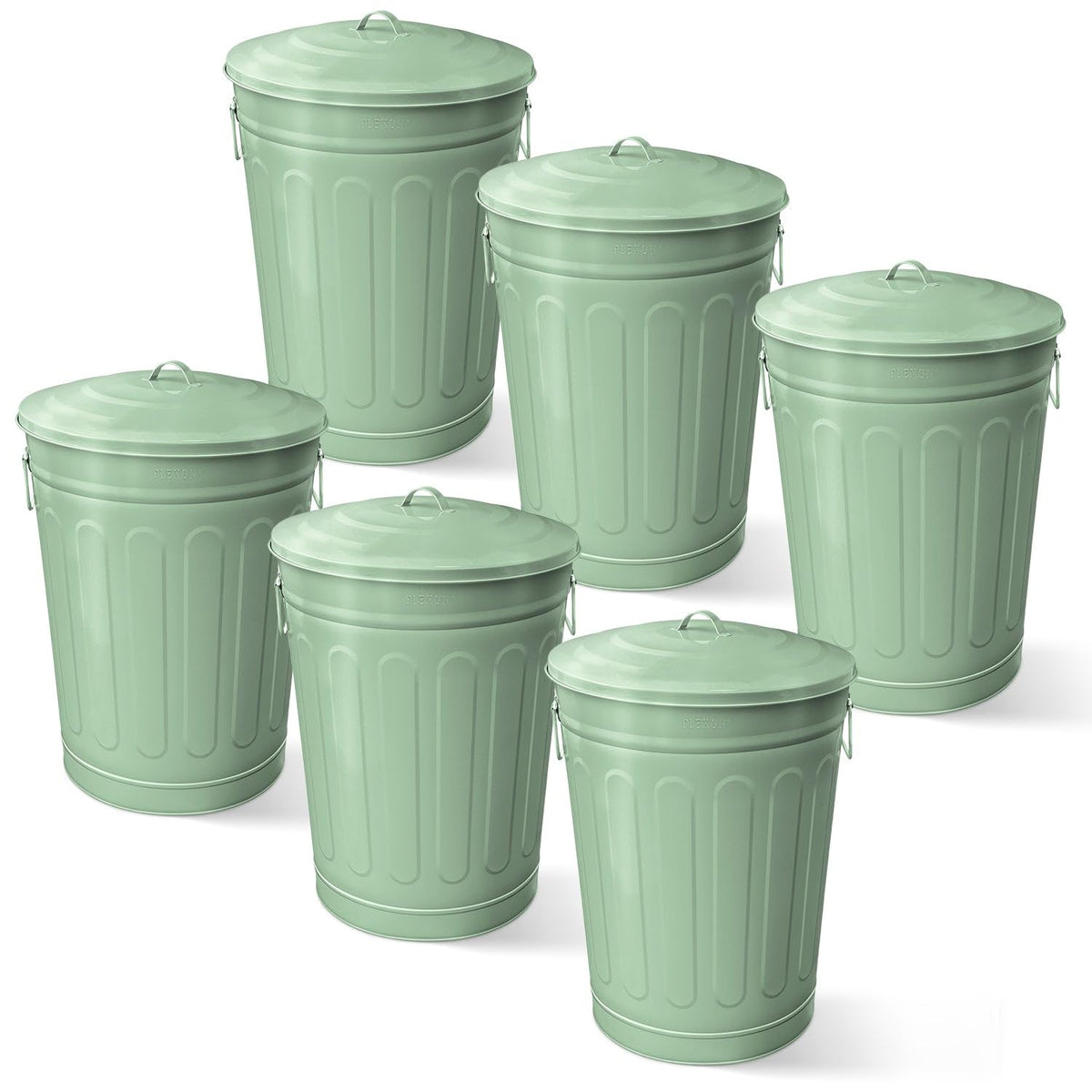 13 Gallon Metal Trash Can with Lid Outdoor Vintage Trash Can Steel Retro Garbage Can for Kitchen Farmhouse Rustic Bird Seed Storage Pet Food Cute Bucket