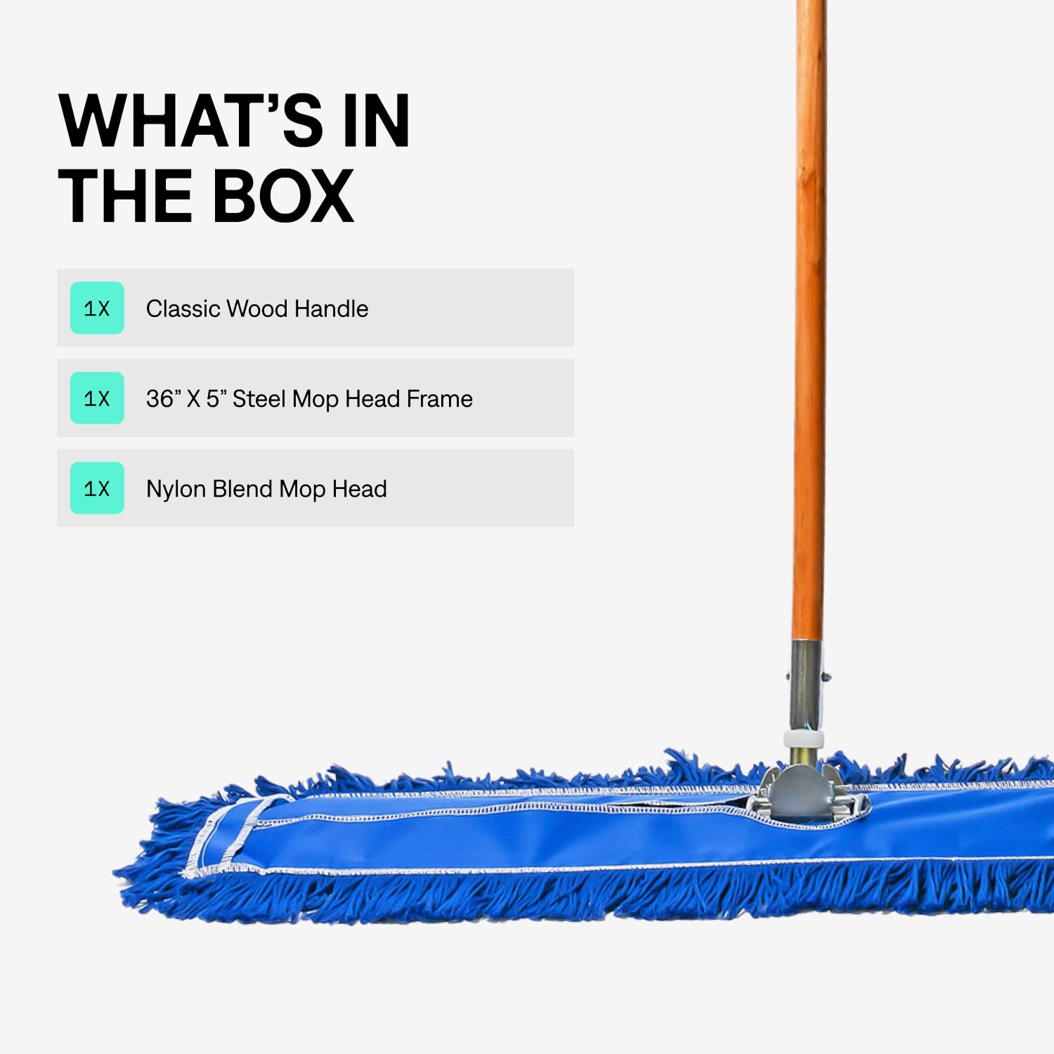 36 Inch Blue Commercial Dust Mop & Floor Sweeper