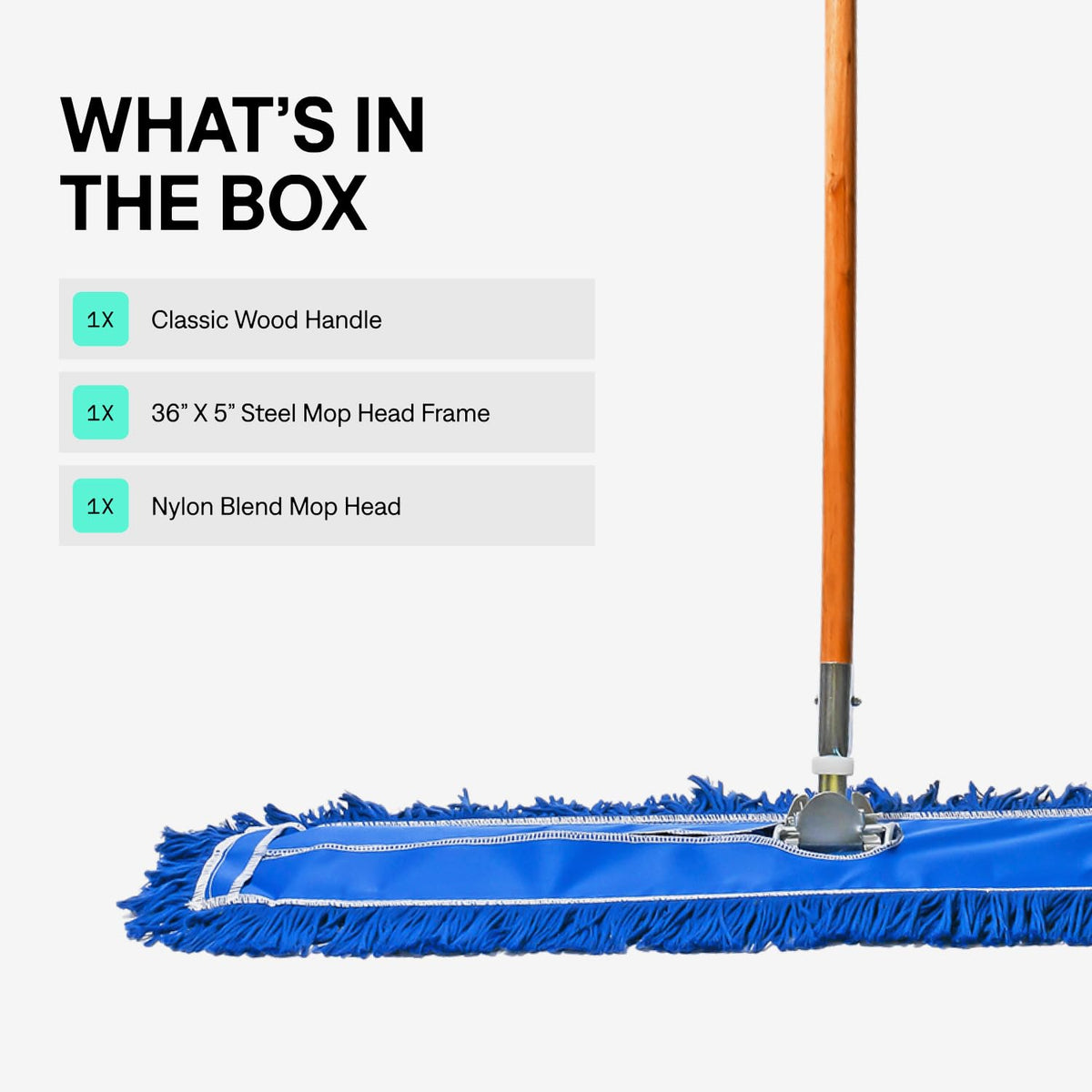 36 Inch Blue Commercial Dust Mop & Floor Sweeper
