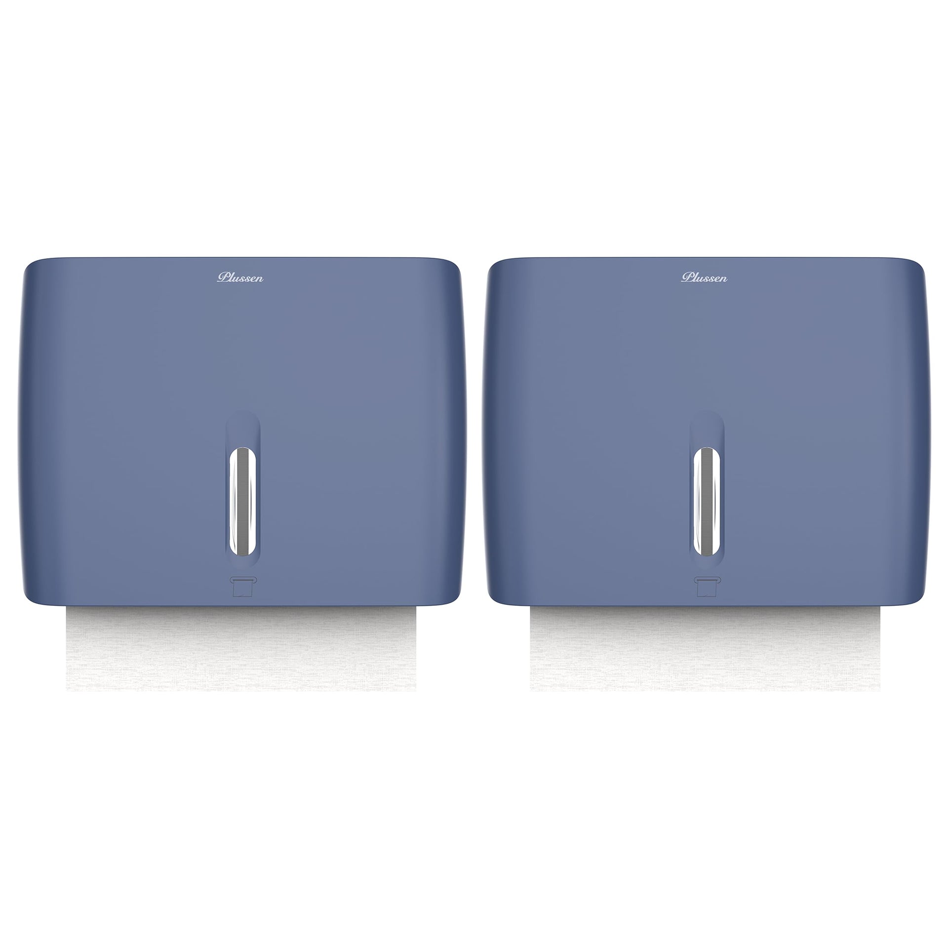 Commercial Paper Towel Dispenser Wall Mount Blue Pack of 2 Fits Multifold Paper Towels for Bathroom Kitchen Home Use (2 Count)
