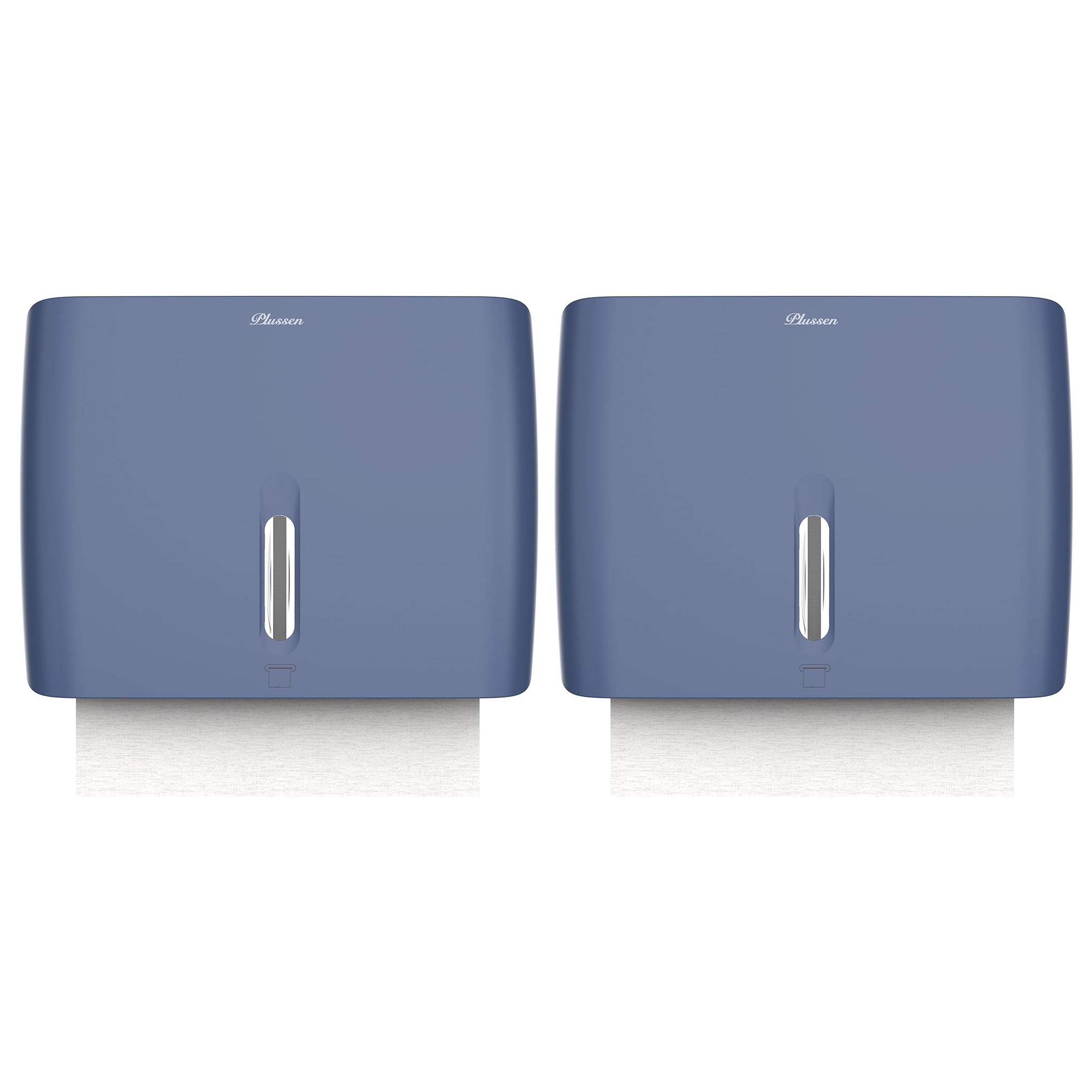 Commercial Paper Towel Dispenser Wall Mount Blue Pack of 2 Fits Multifold Paper Towels for Bathroom Kitchen Home Use (2 Count)