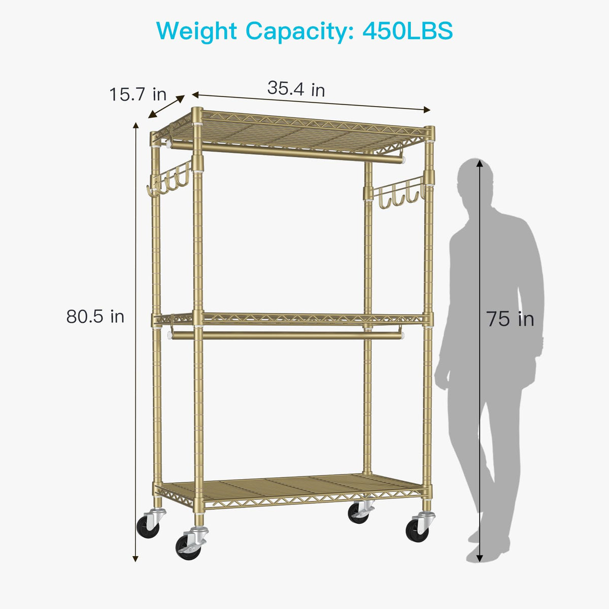 P1 Rolling Clothes Rack