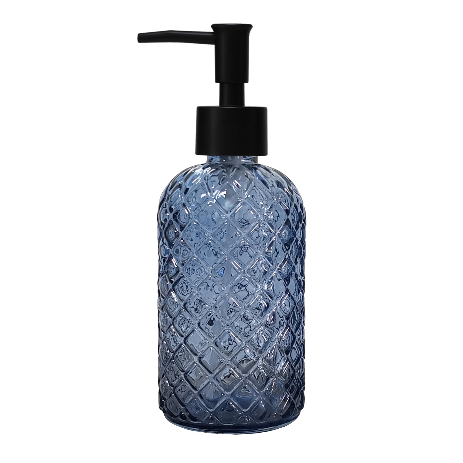 Blue Glass Dish Soap Dispenser for Kitchen