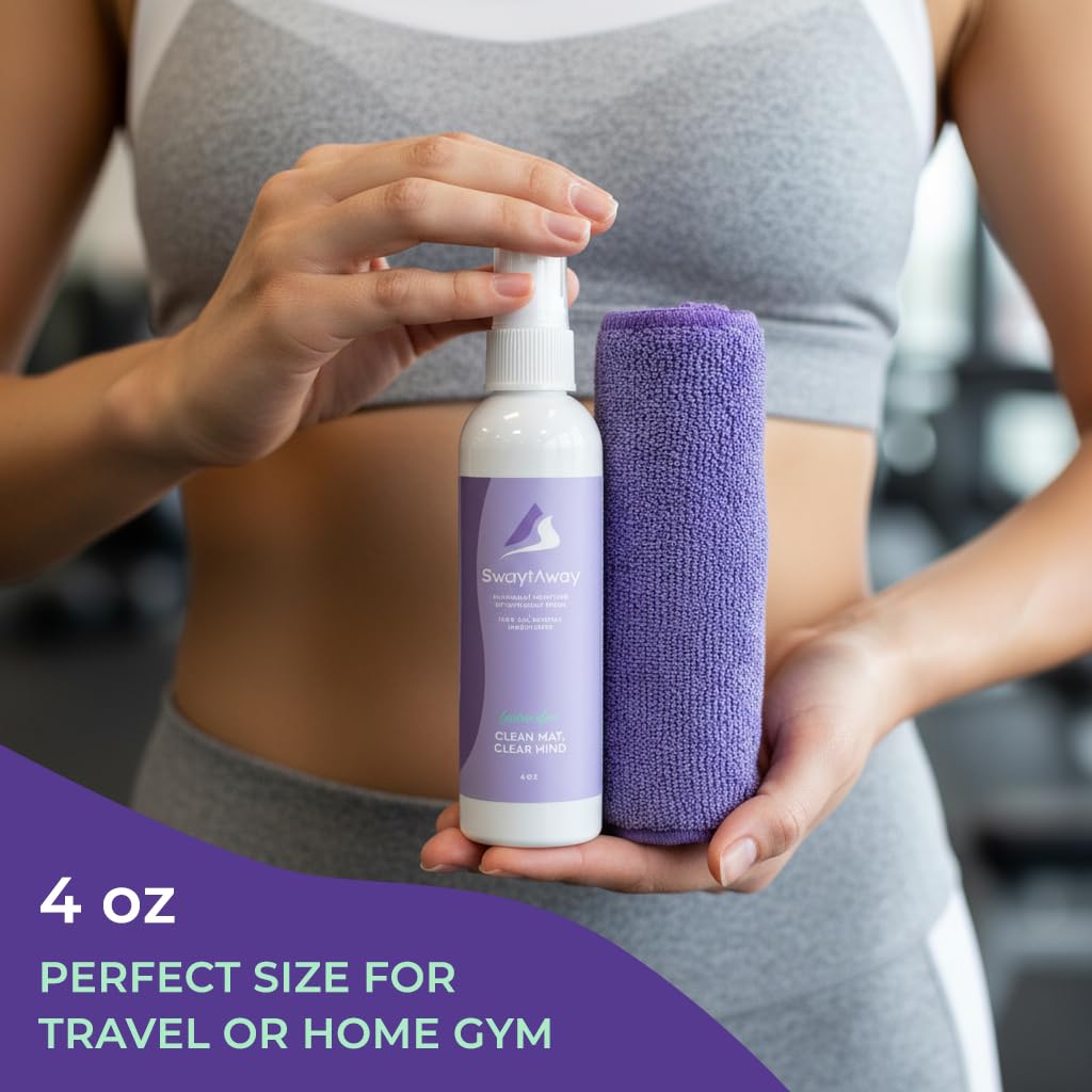 SwaytAway Fitness Mat Mist with Towel (8 Fl Oz)