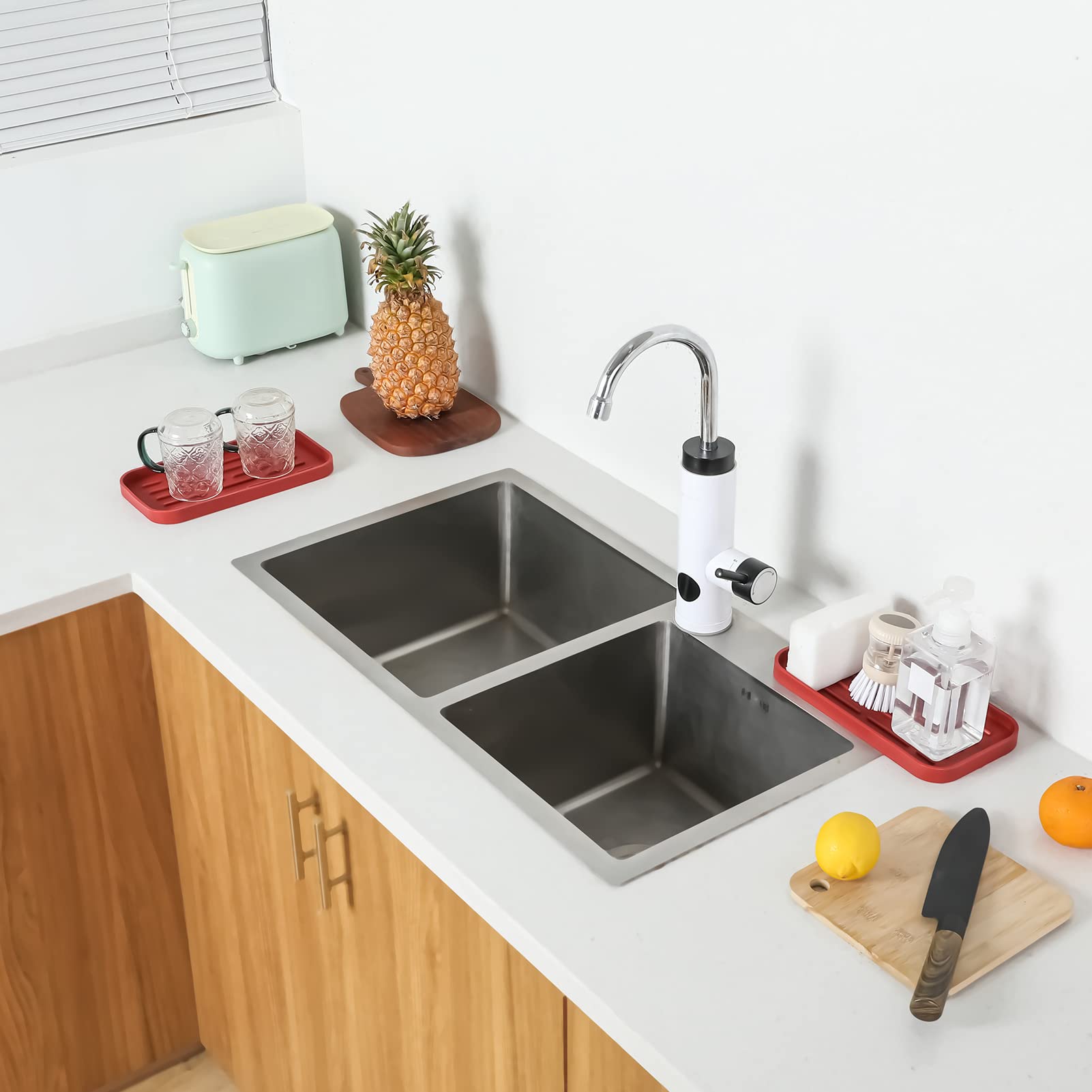 Silicone Kitchen Sink Organizer Tray for Multiple Usage