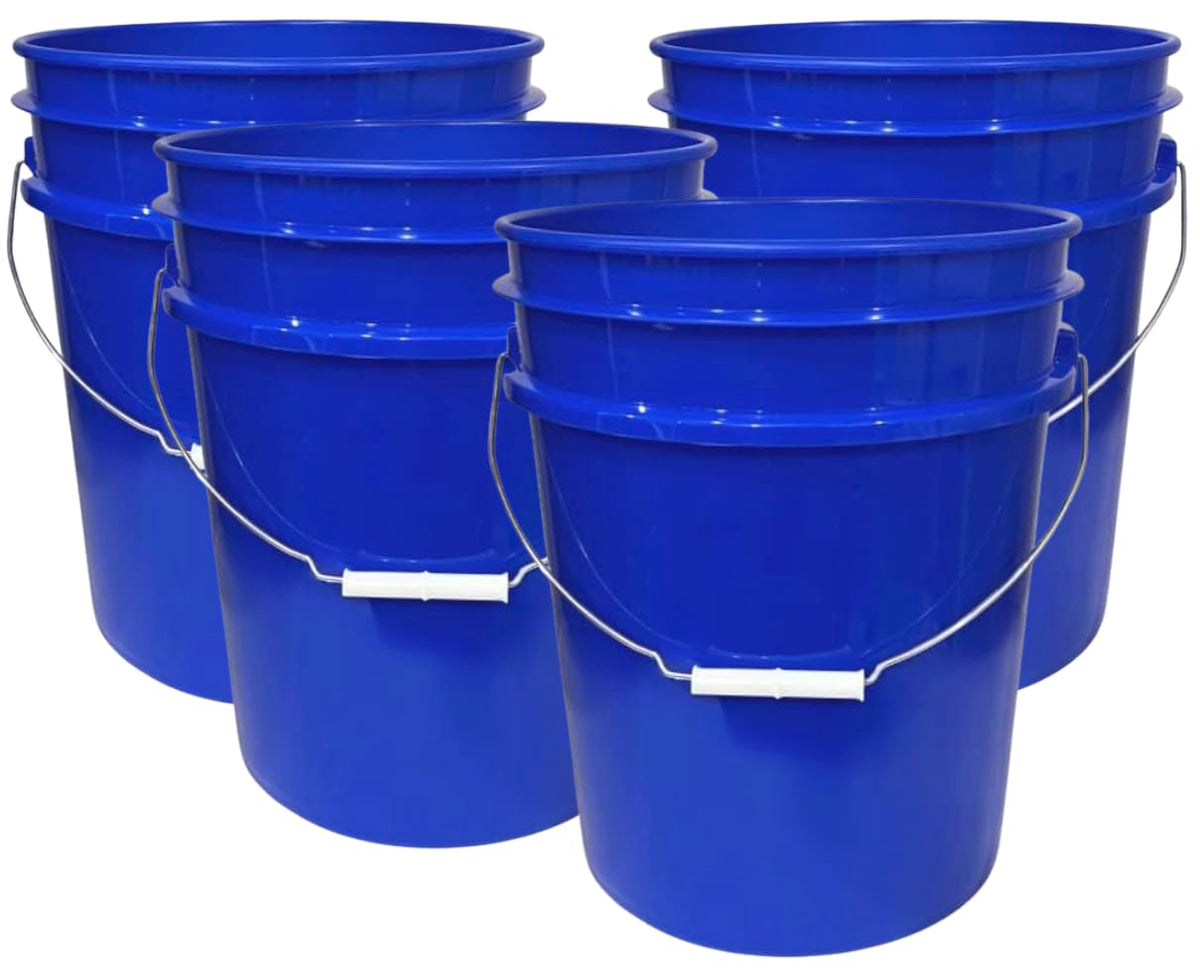 5 Gallon Premium HPDE Plastic Bucket (4 Count)