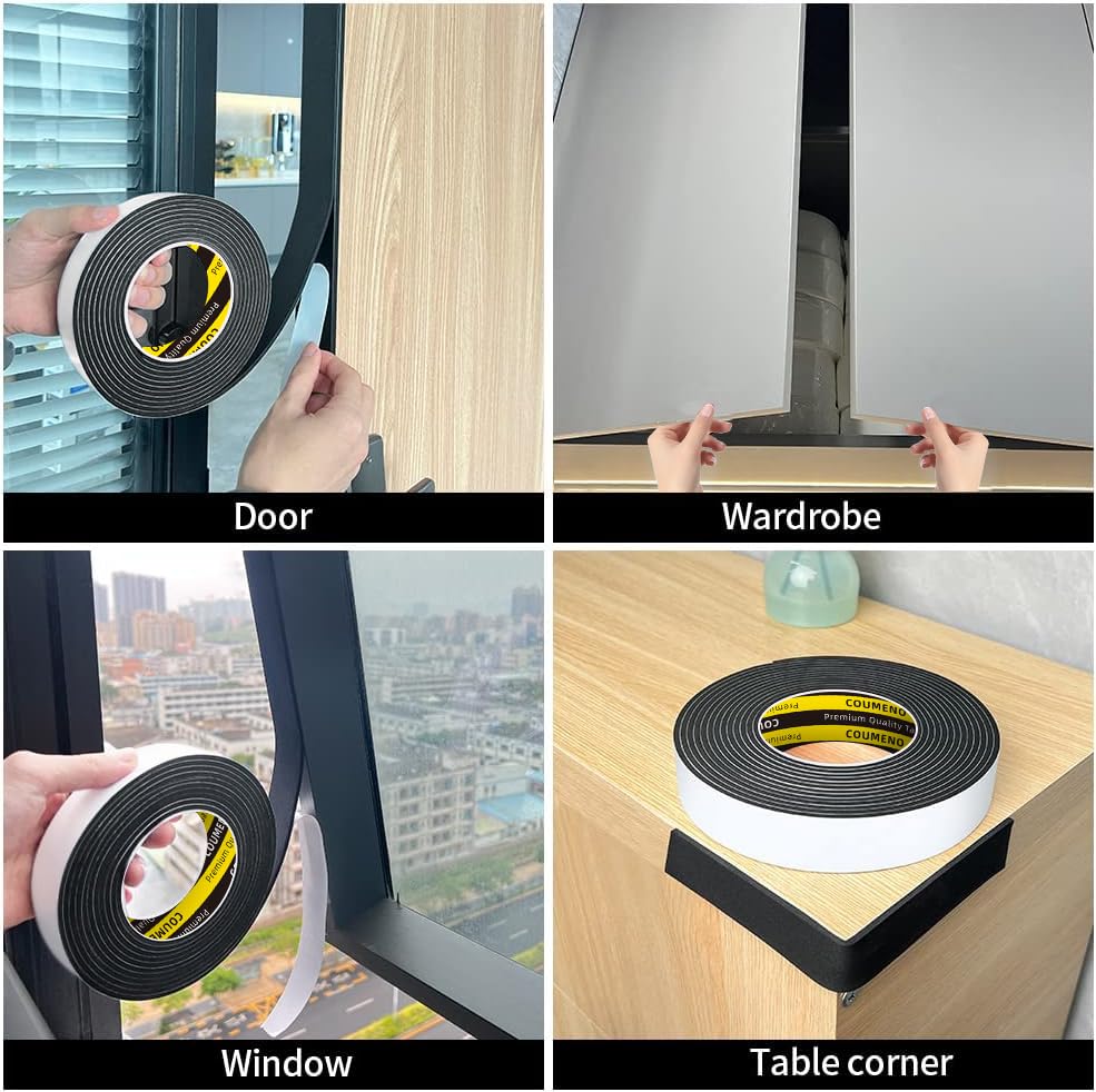 Black Foam Tape Weather Stripping Sealing Sponge