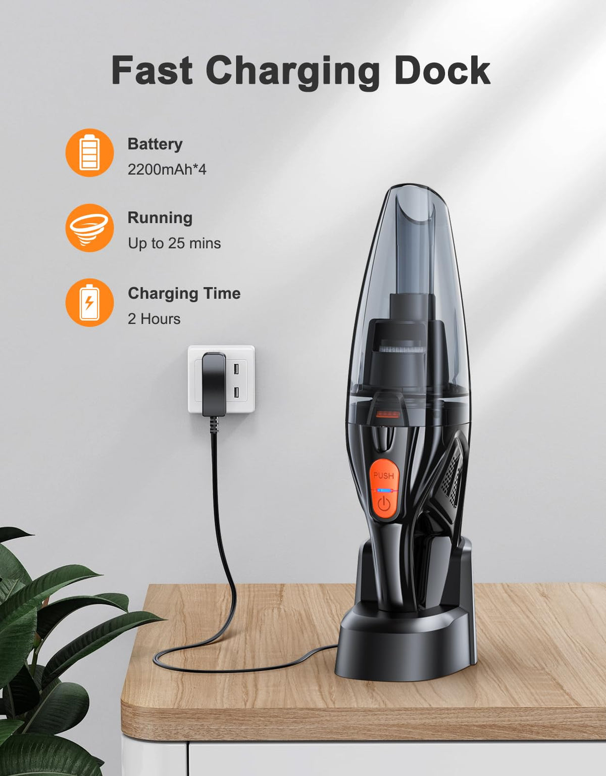Handheld Vacuum Cordless Rechargeable 9KPA