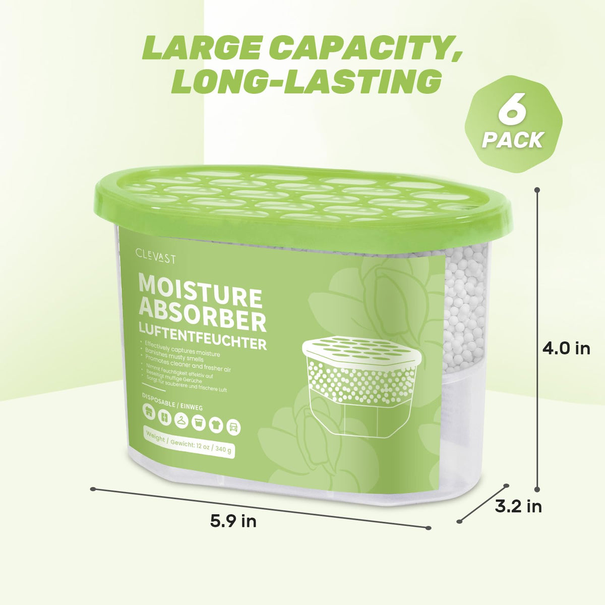 Moisture Absorber Boxes 6 Pack (6 Count)