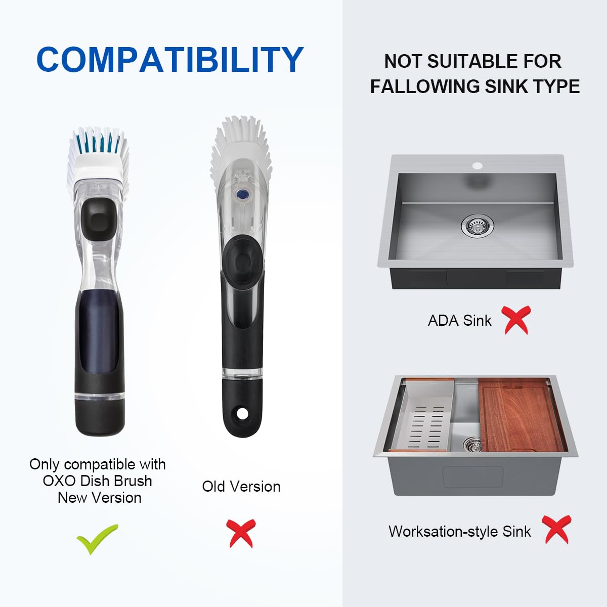 Dish Wand Holder Compatible with OXO Soap Dispensing Brush