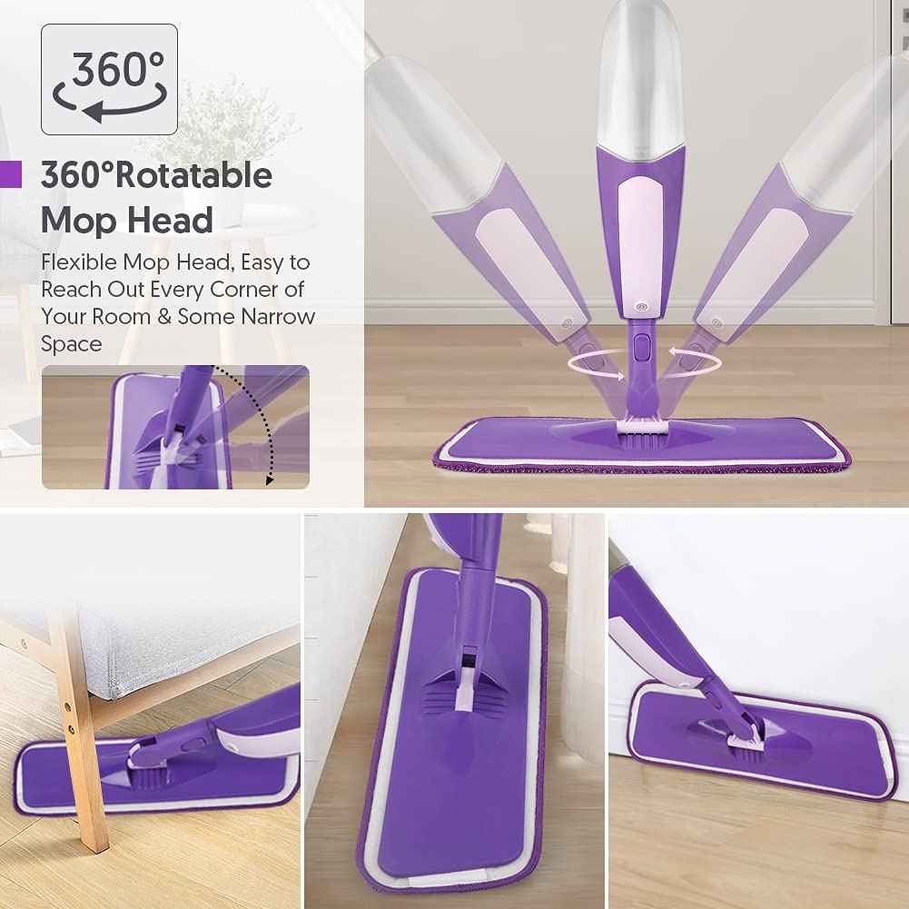 Microfiber Spray Mops for Floor Cleaning Wet Dry Use for Wood Tile Laminate