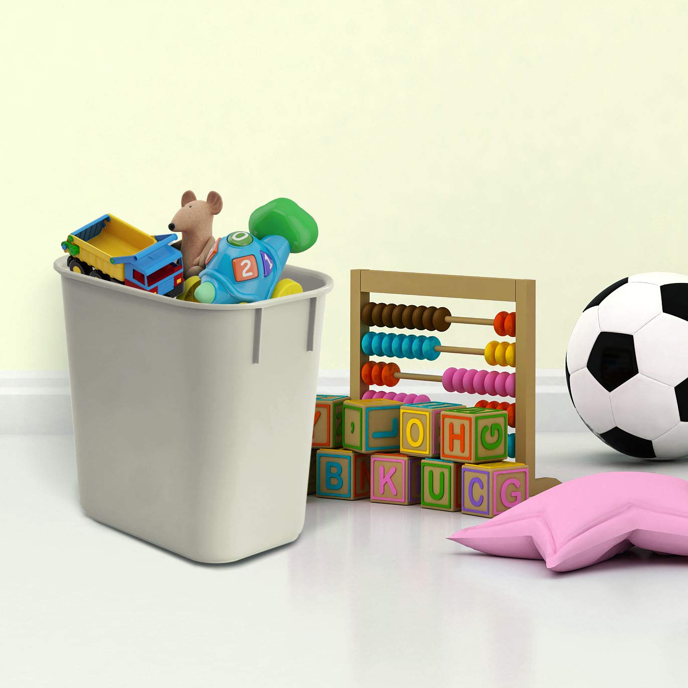 Wastebasket Deskside Bin (4 Count)