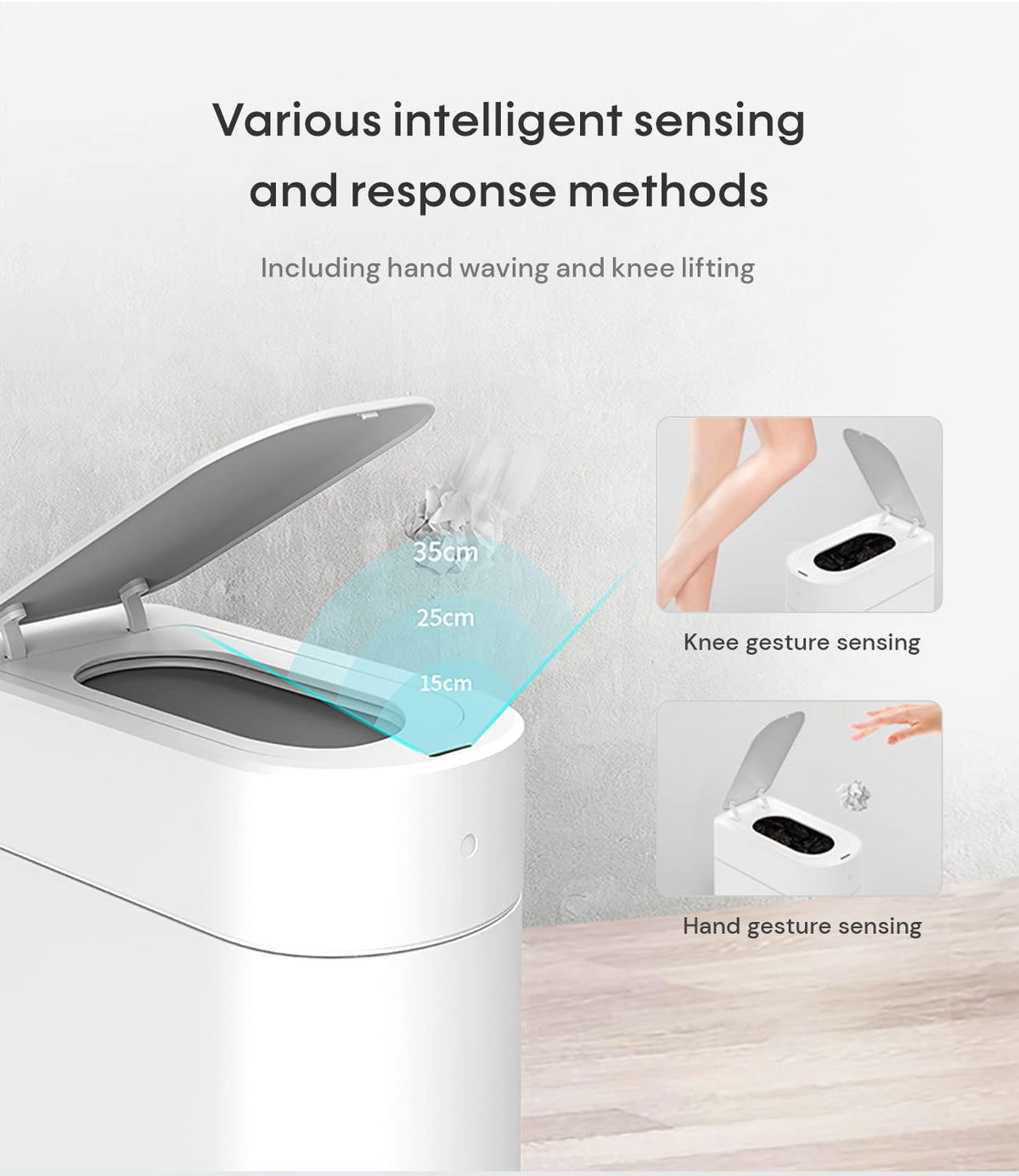 T3 Slim Automatic Infrared Motion Sensor Trash Can with Lid
