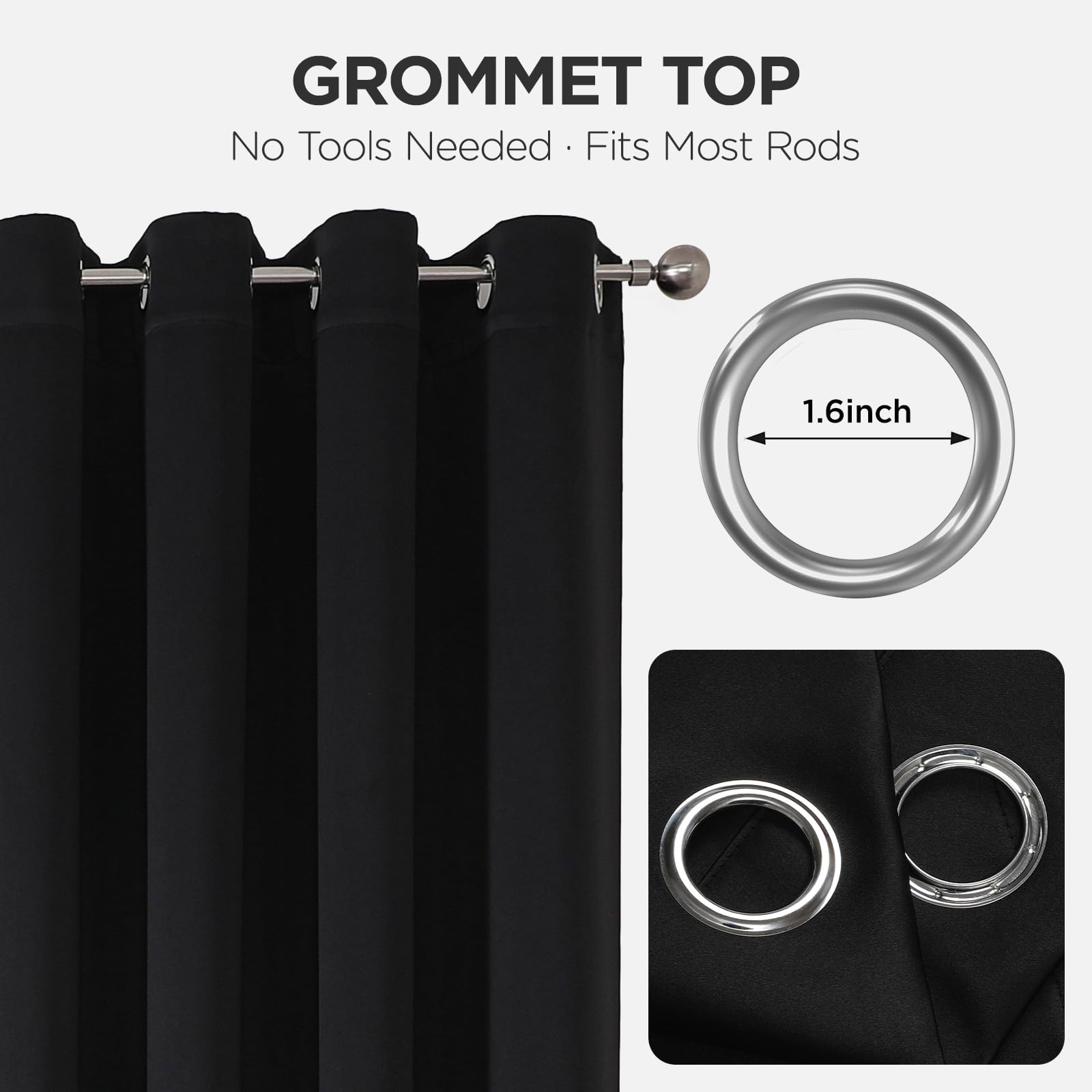 Door Curtain Blackout Curtains for Doorway Privacy Closet Drapes