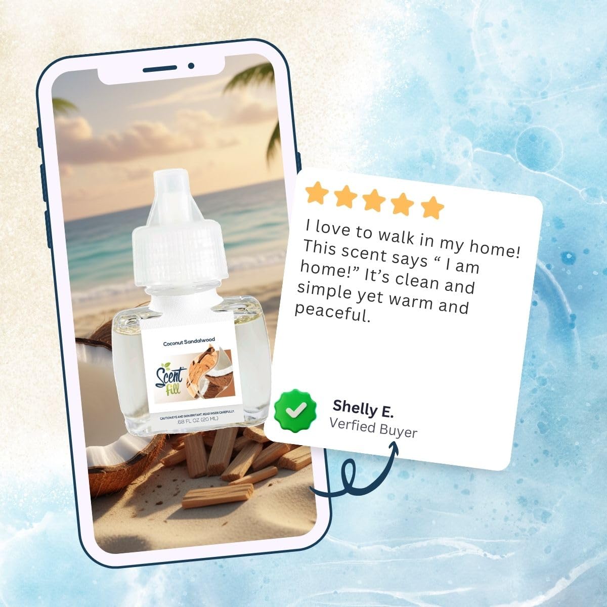 Coconut Sandalwood Plug in Air Freshener (2.72 Fl Oz)