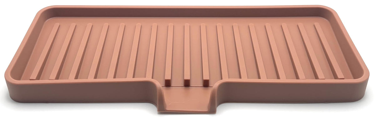 Silicone Soap Dish Tray and Sponge Holder with Drain Chute