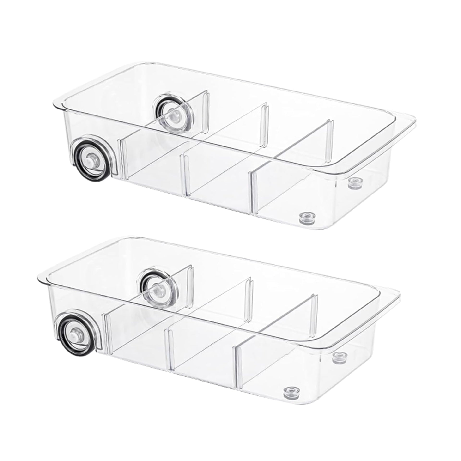 Fridge Organizer and Storage Drawer Roll Out Refrigerator Bins (2 Count)