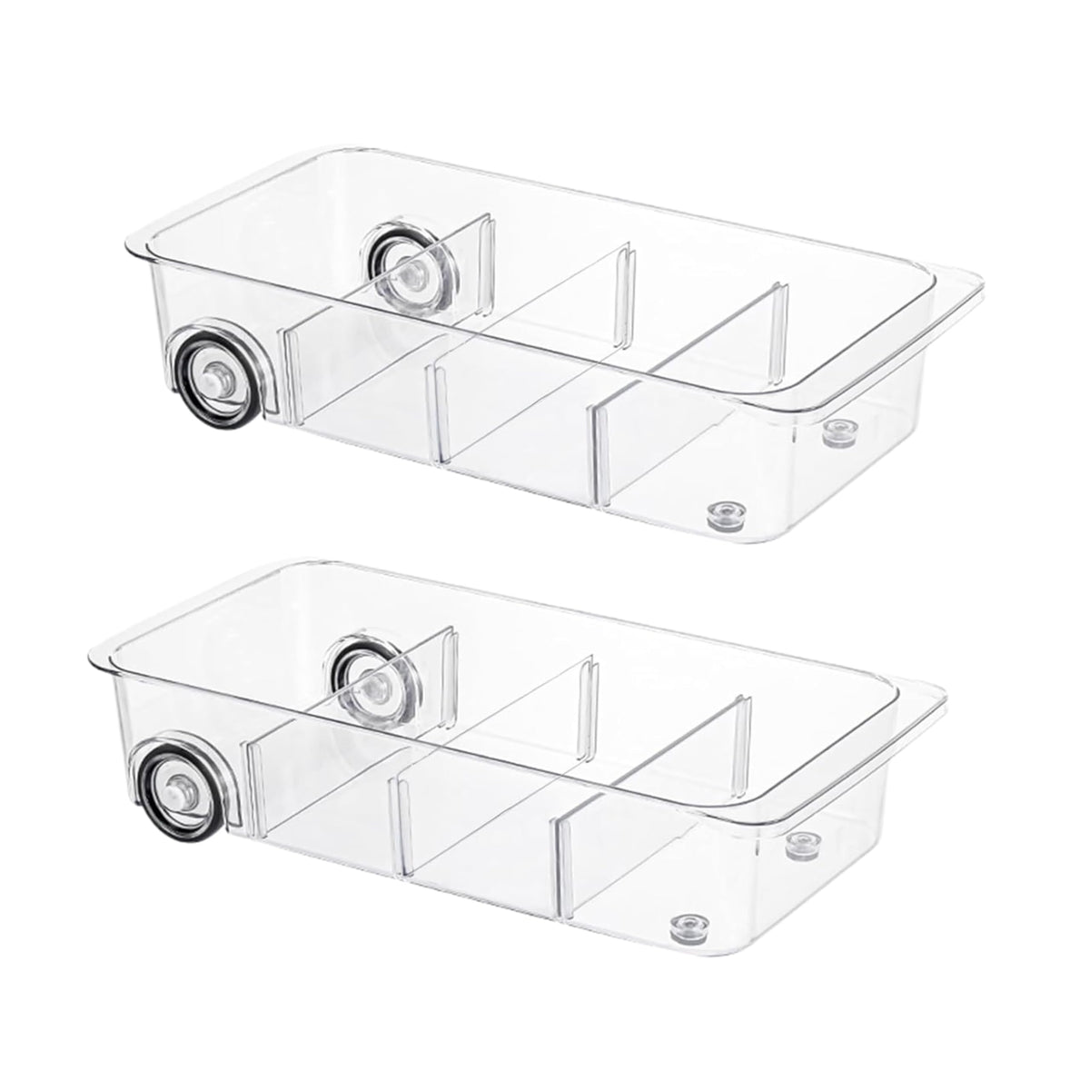 Fridge Organizer and Storage Drawer Roll Out Refrigerator Bins (2 Count)