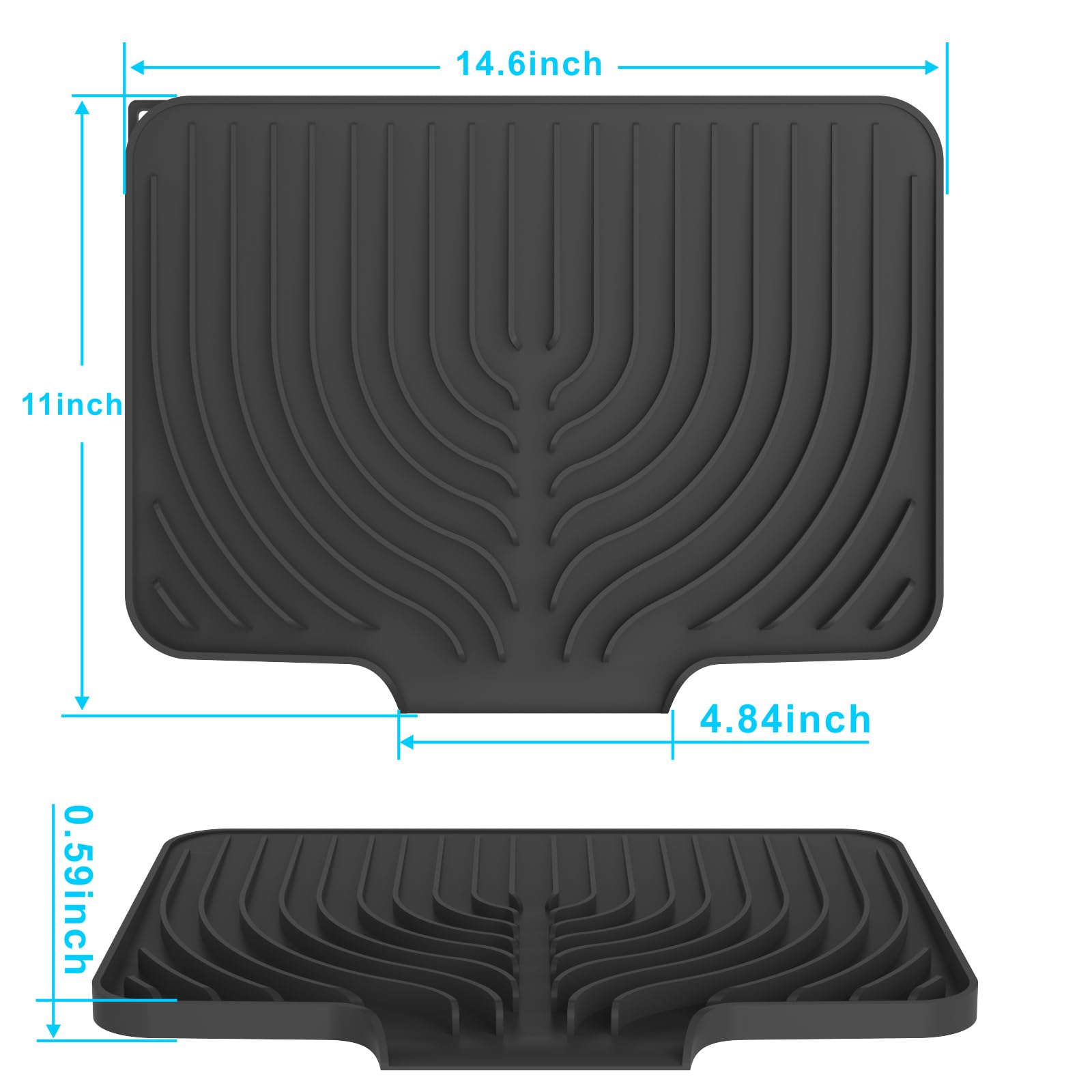 Dish drying mats for kitchen counter