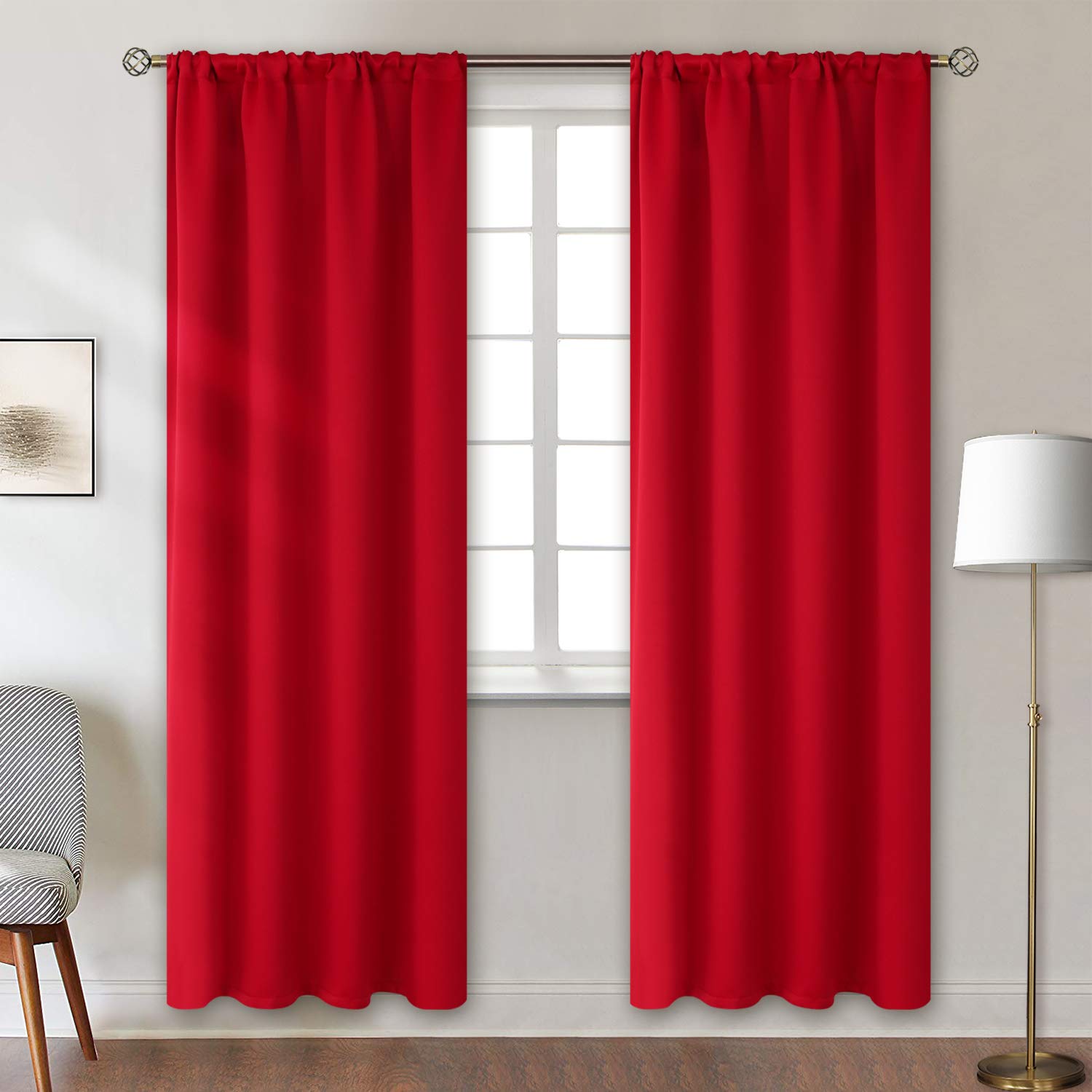 Rod Pocket Blackout Curtains for Bedroom