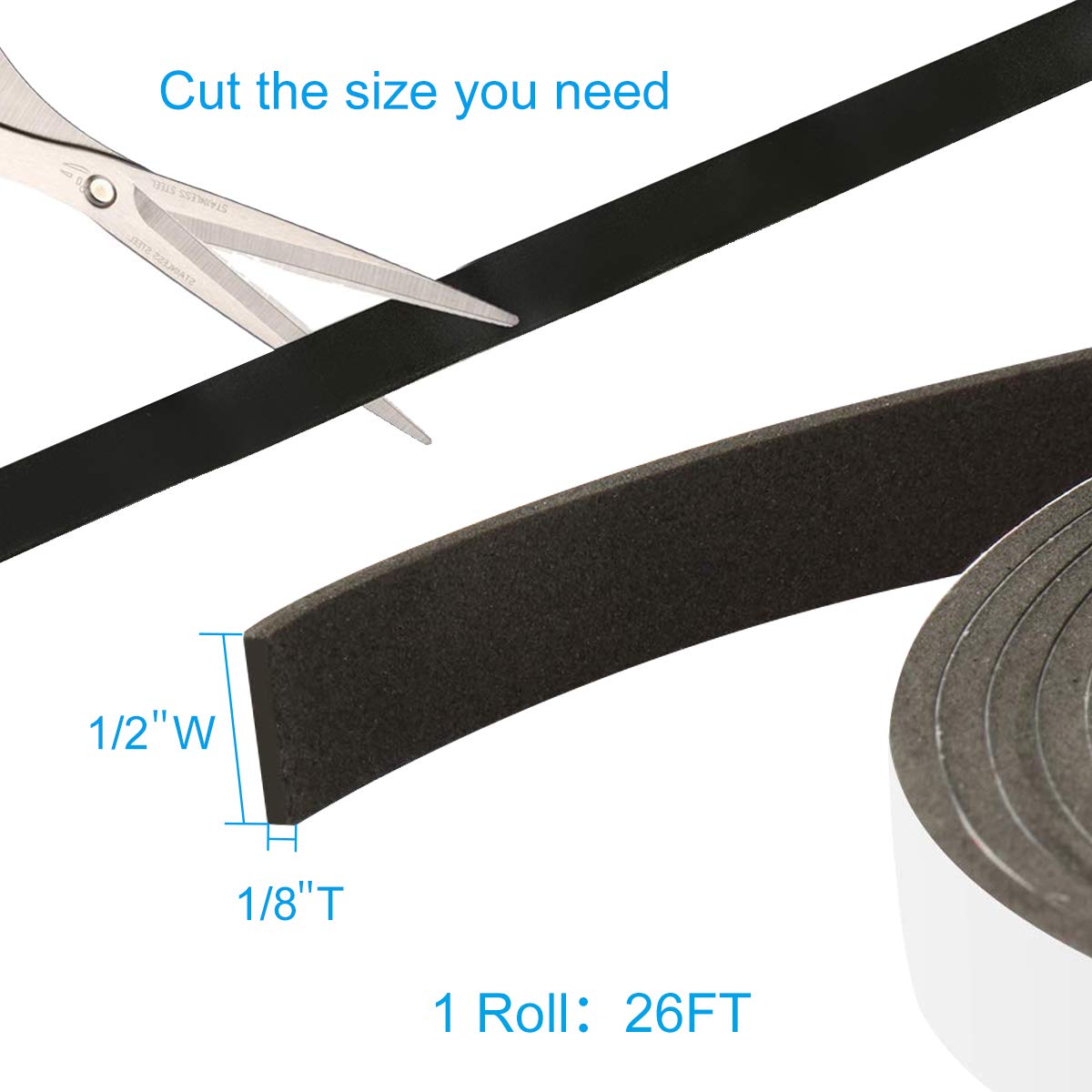 Foam Seal Tape 26 Feet Long (26 Foot)