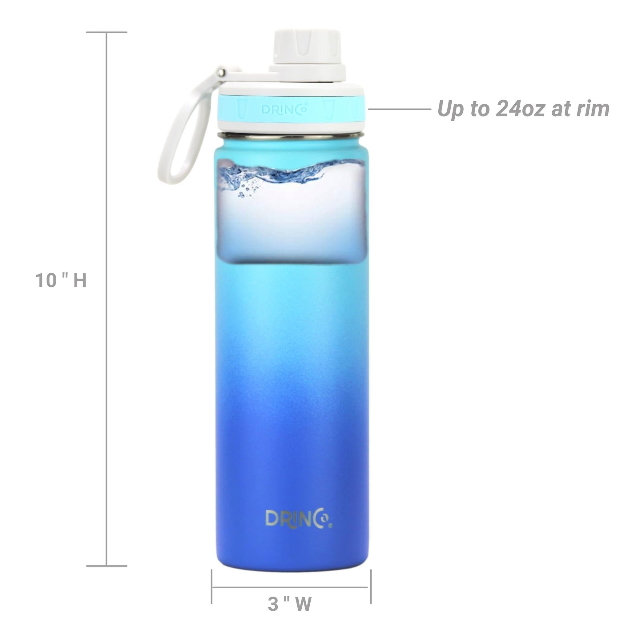 Stainless Steel Water Bottle Spout Lid Vacuum Insulated Double Wall Water Bottle Wide Mouth