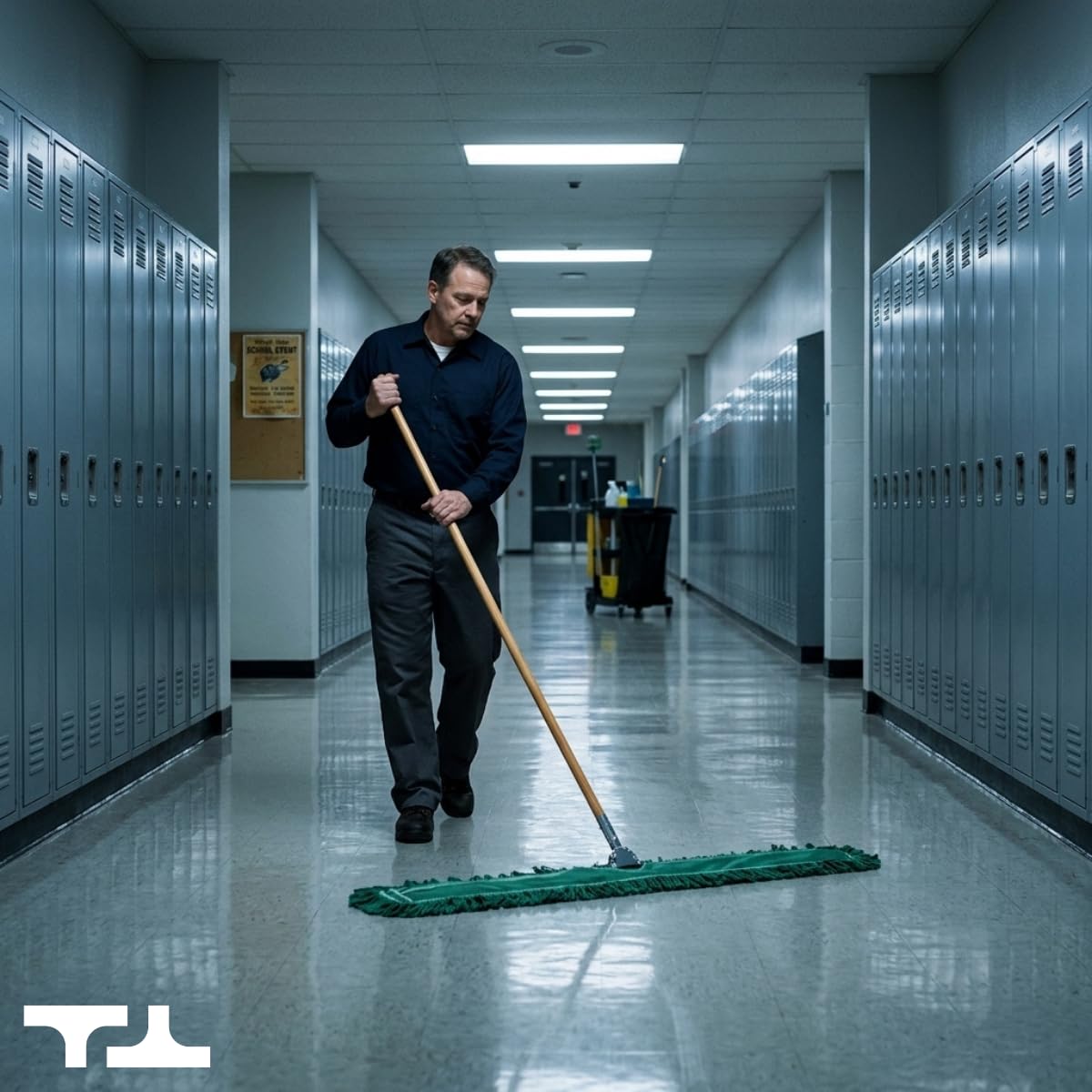 24 Inch Green Commercial Dust Mop & Floor Sweeper