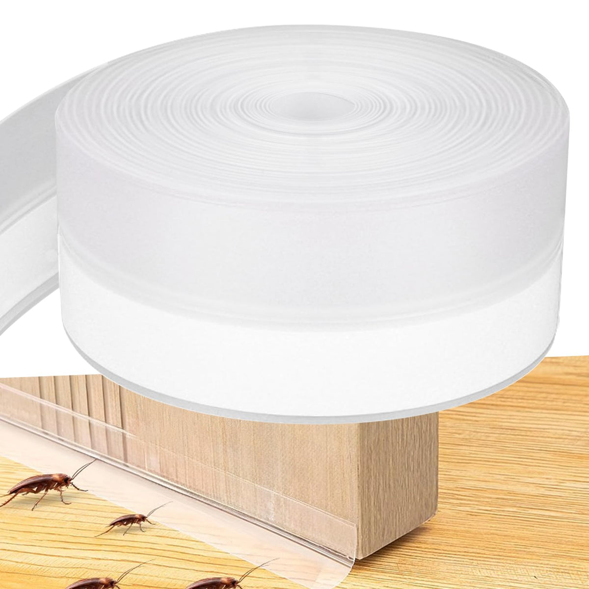 Weather Stripping Door Seal Strip 33 Feet Strip Bottom Draft Insulation Stopper Weatherproof Soundproof for Door Frame or Window Sealer Bathroom Shower Glass Gaps (33 Foot)