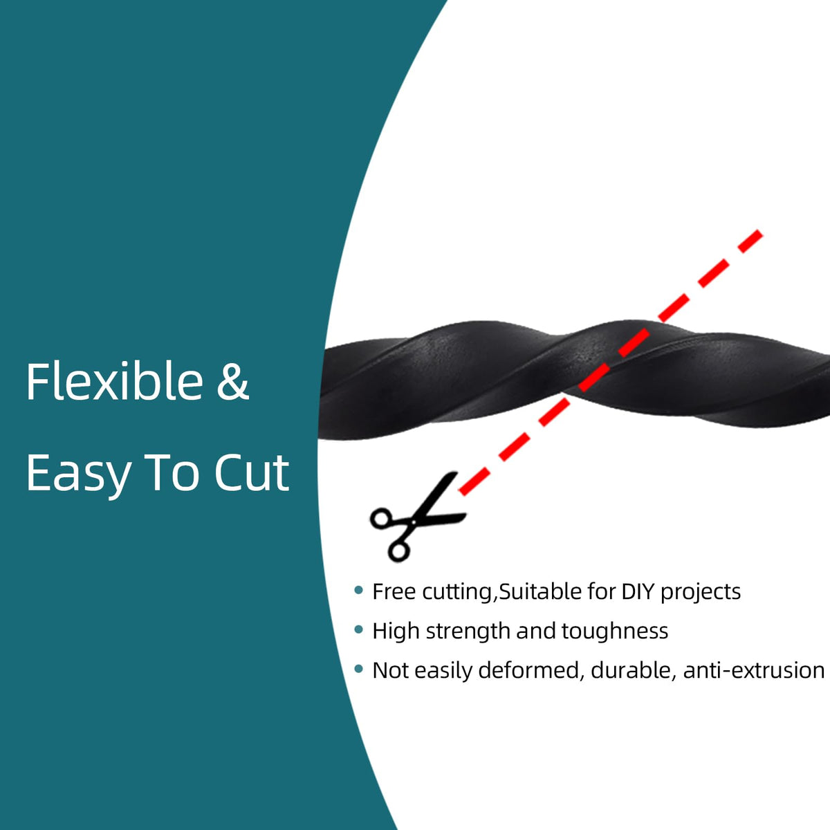 Solid Rectangle Rubber Seal with High Tack Self (26 Foot)