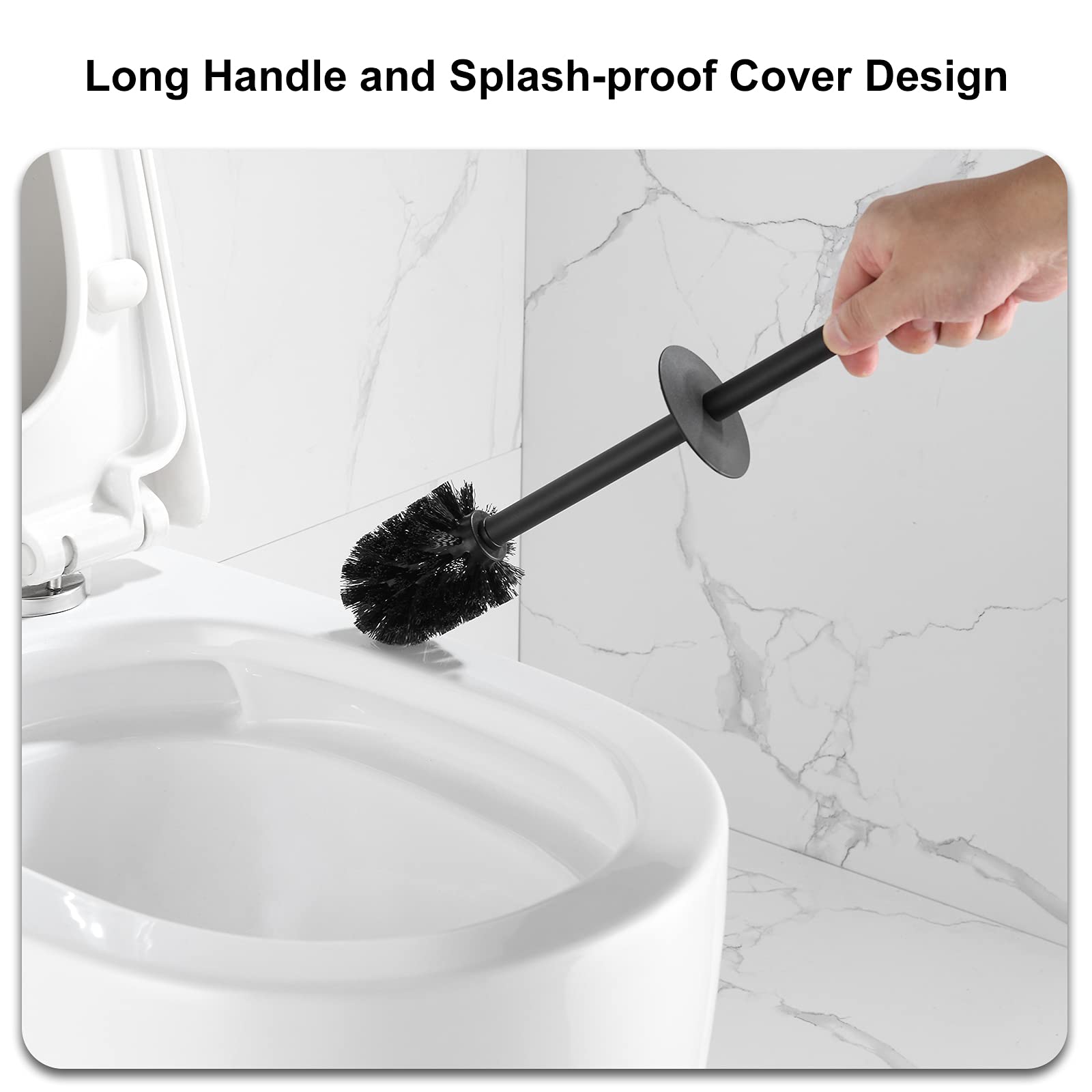 Square Toilet Brush with Holder