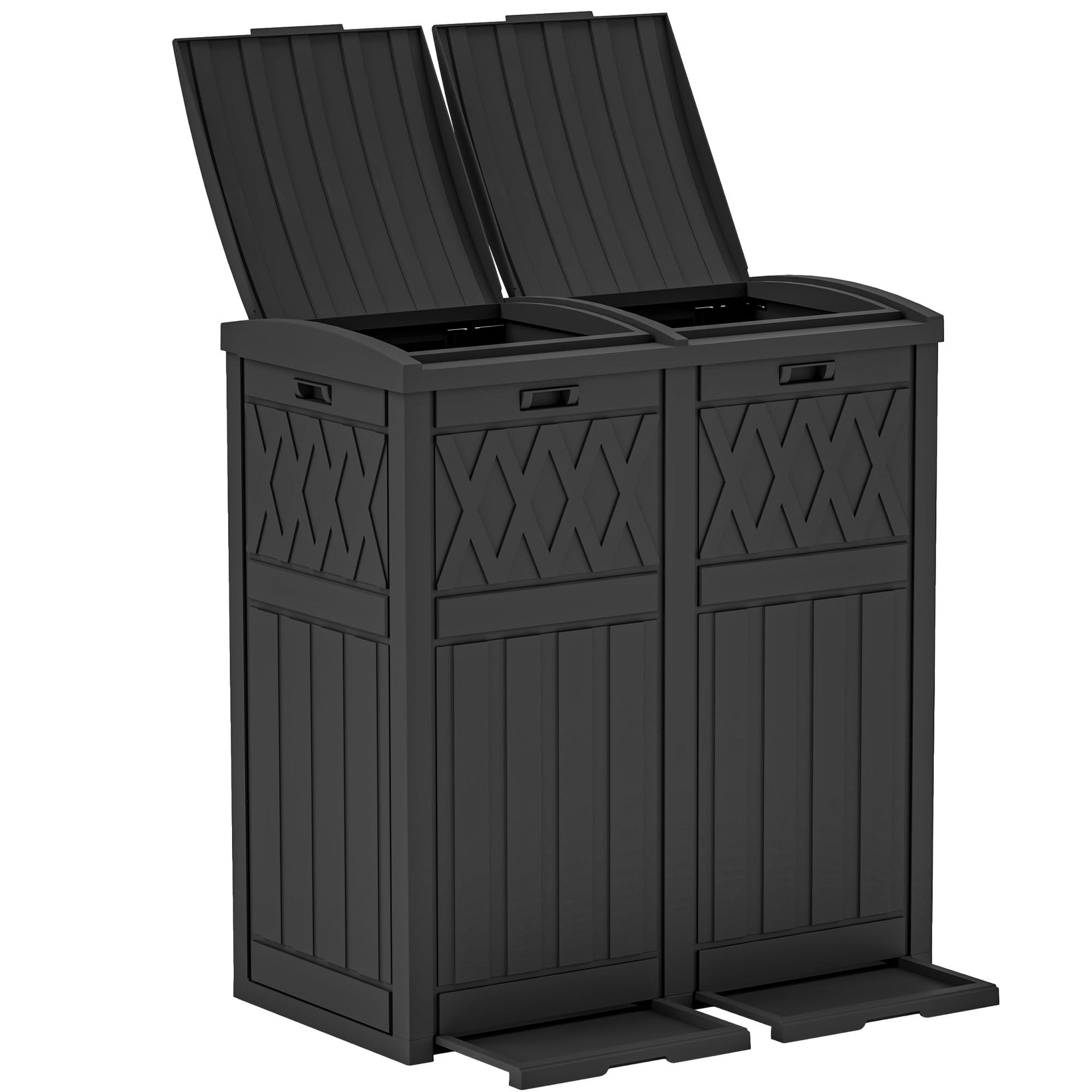 72 Gallon Dual Outdoor Trash Can